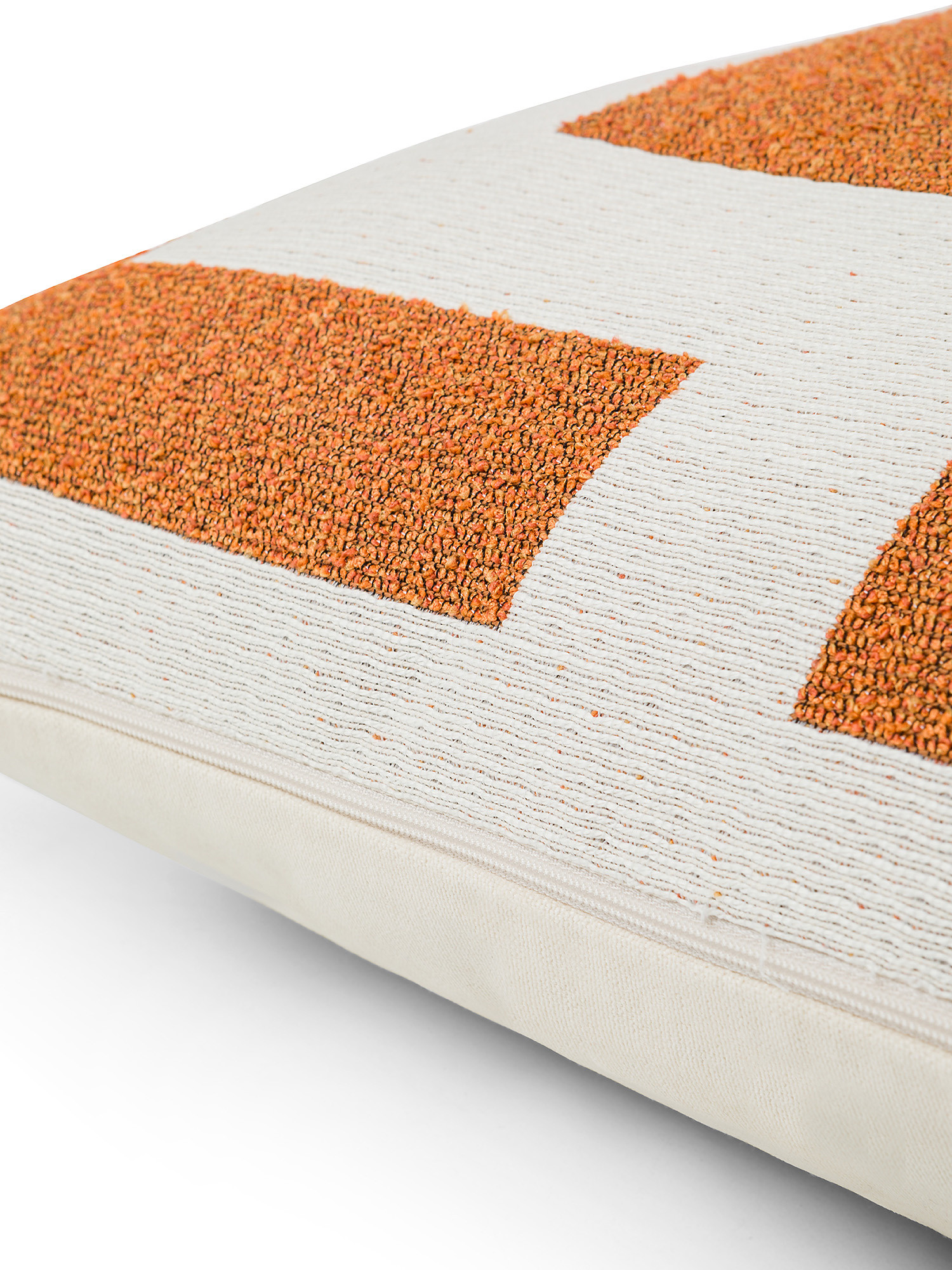 Geometric motif fabric cushion 50x50cm, Light Brown, large image number 2