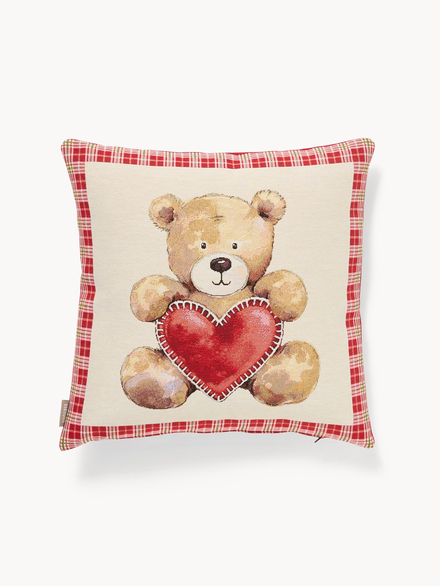 43x43 cm Gobelin teddy bear pillow, Multicolor, large image number 0