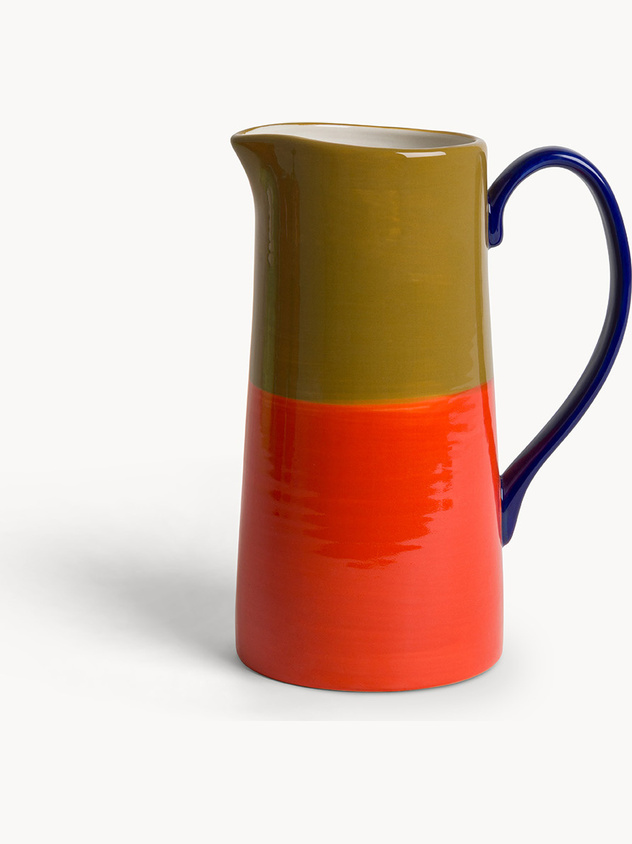 Caraffa in ceramica a righe