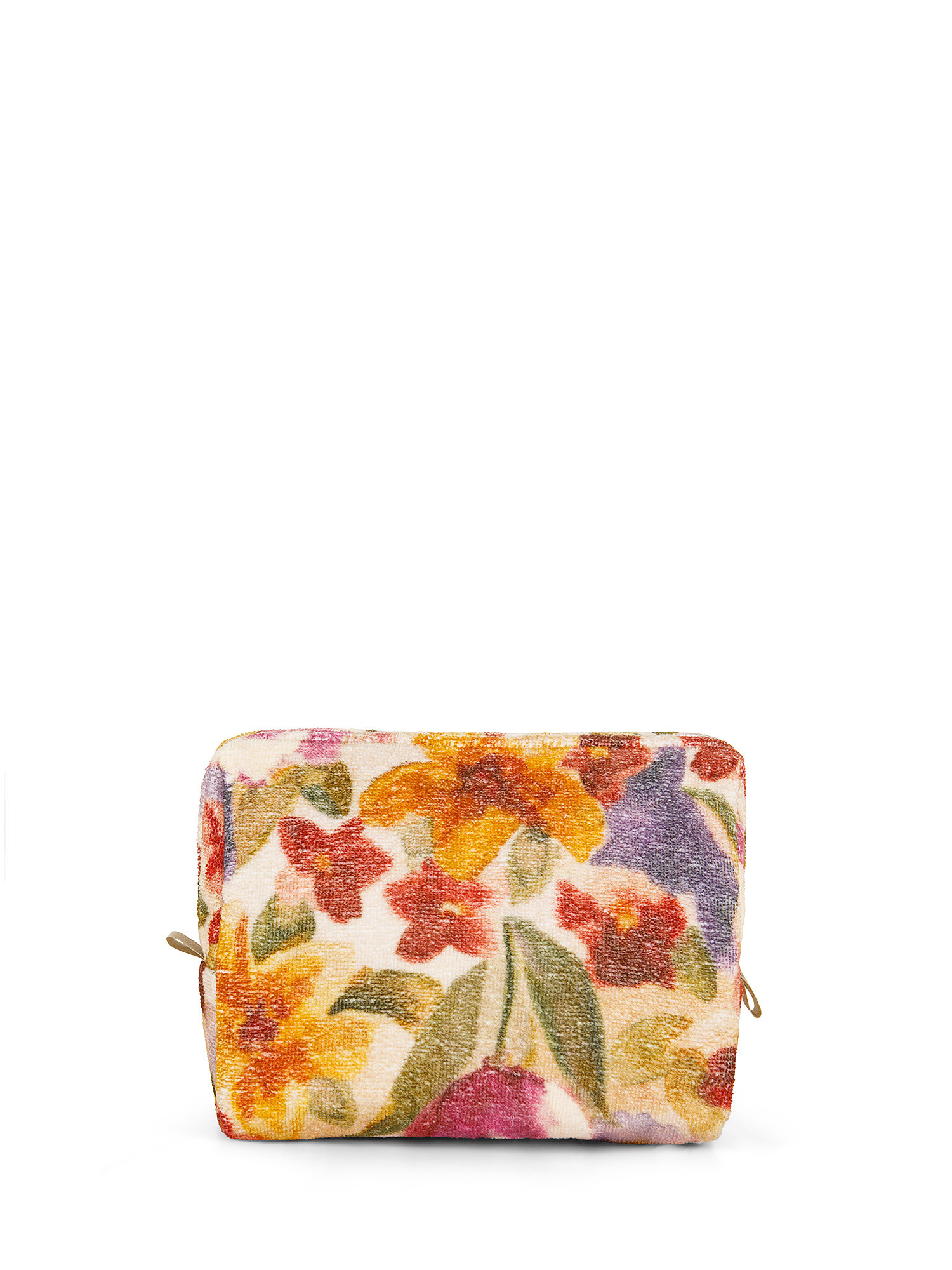 Beautycase cotton velor floral print, Multicolor, large image number 0
