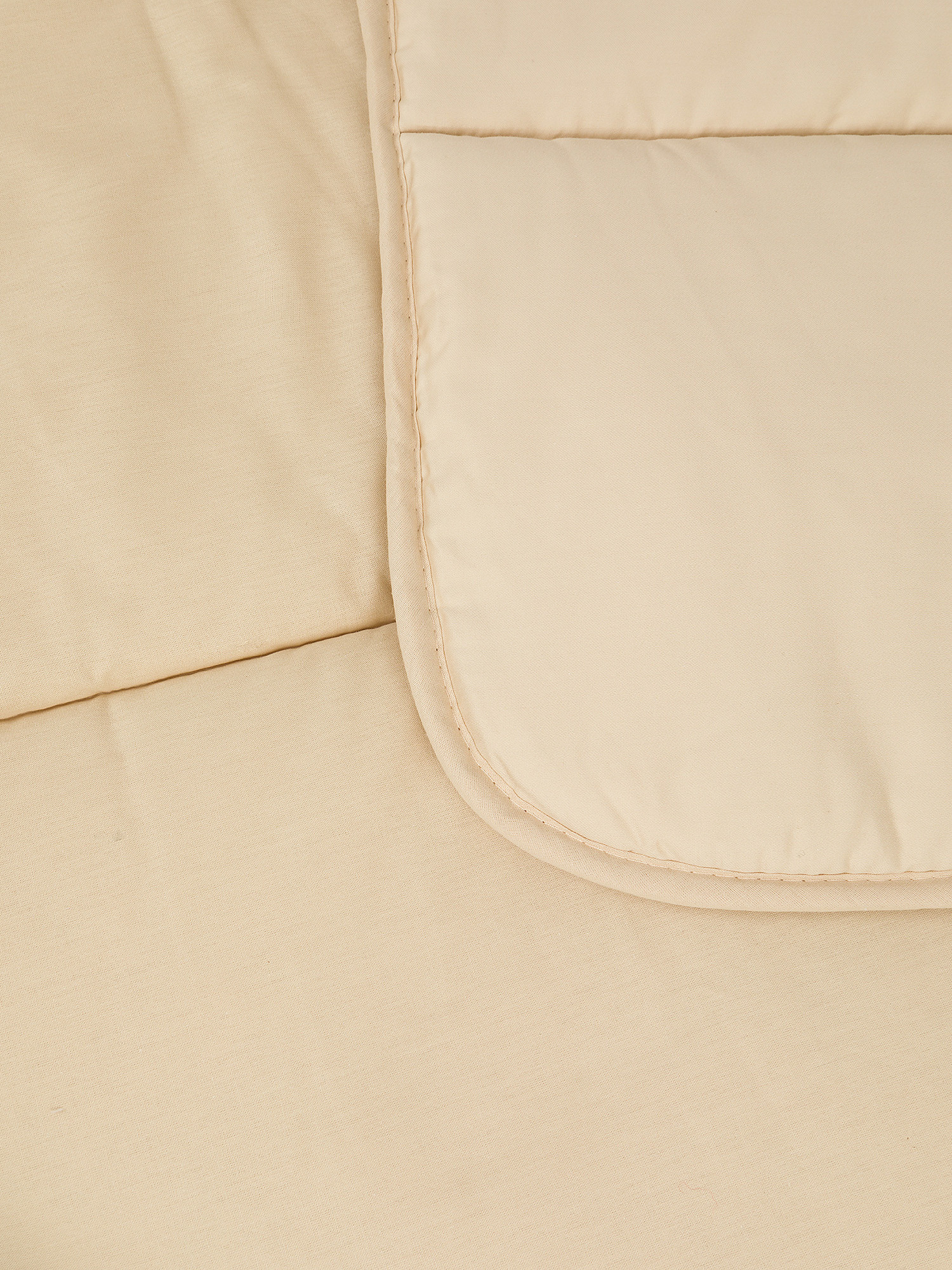 Solid color cotton satin quilt, Beige, large image number 1