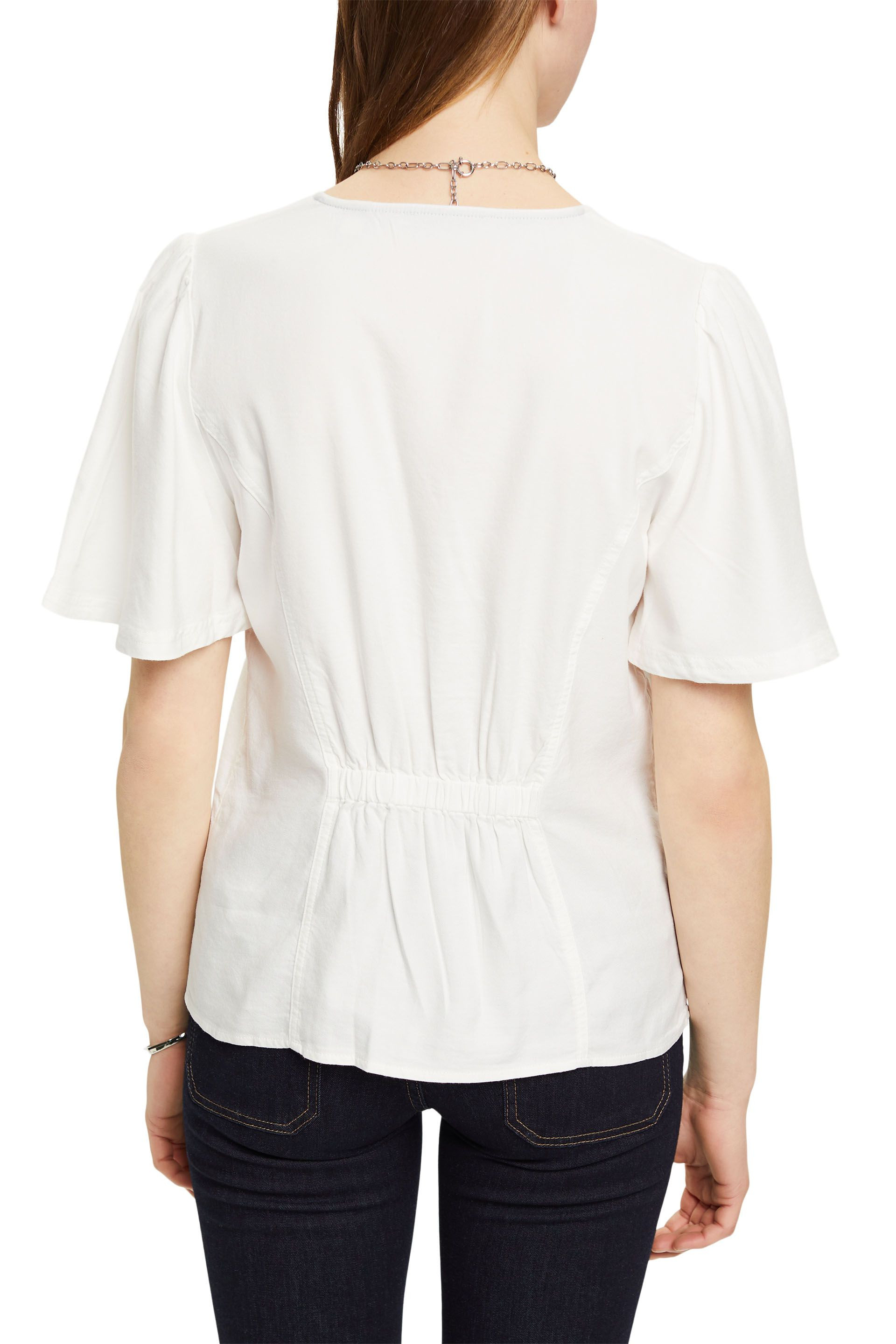 Esprit - V-neck blouse, White, large image number 2