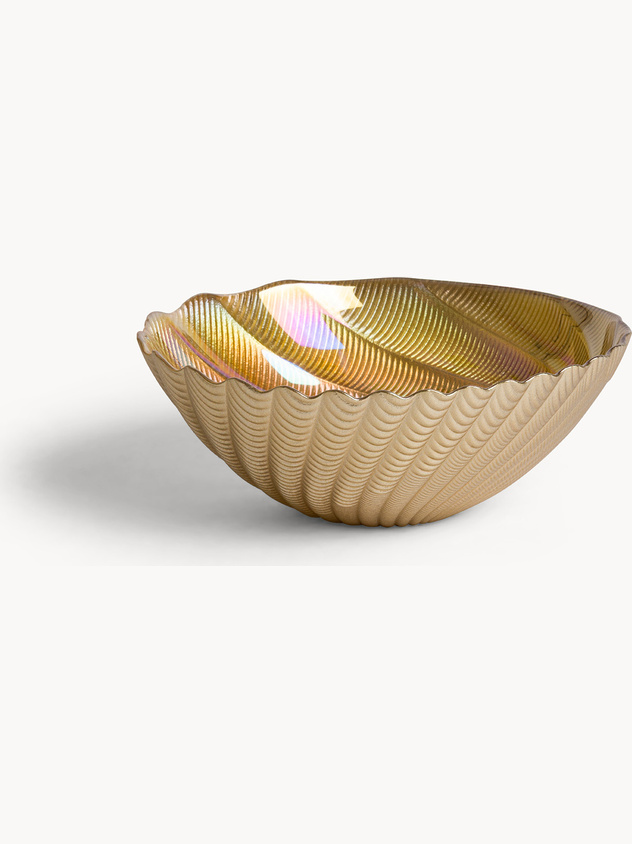 Pearl-effect glass bowl