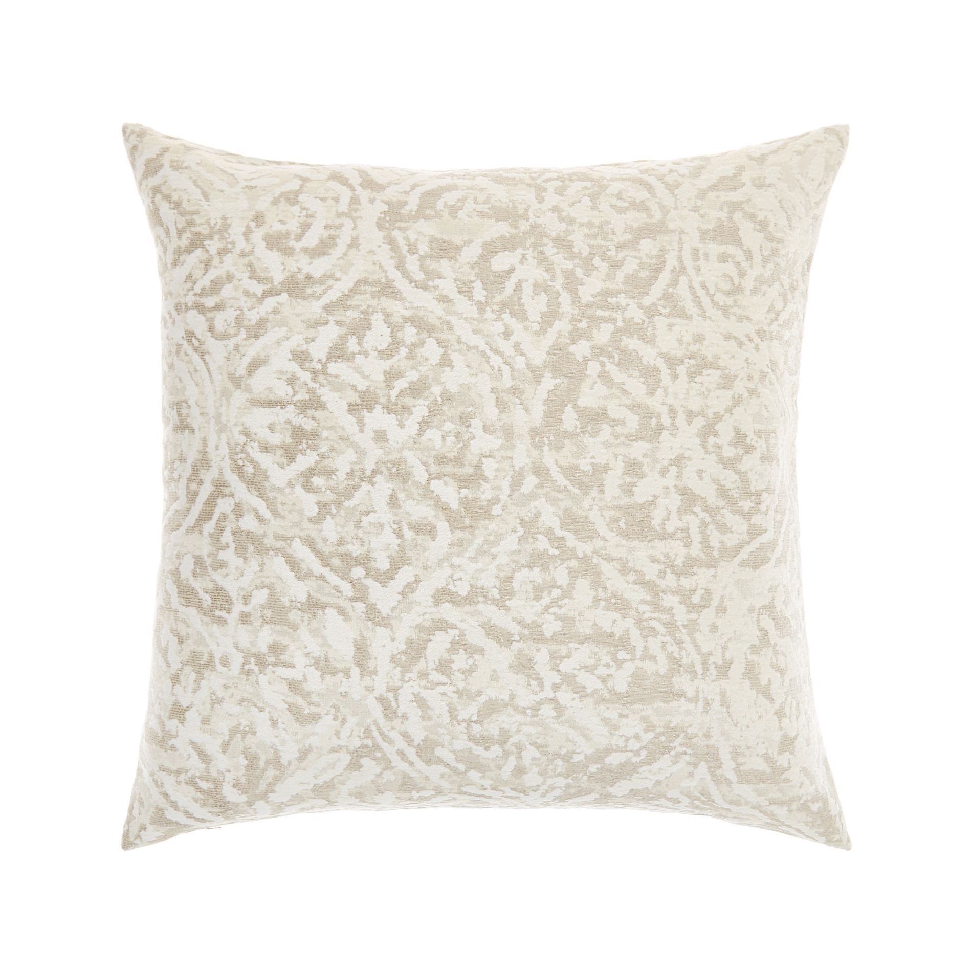 Cuscino tessuto jacquard motivo elegante, Beige chiaro, large image number 0