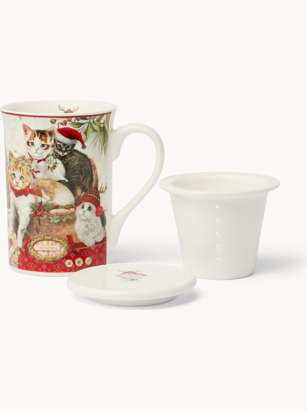 Vintage cat-shaped New Bone China teapot