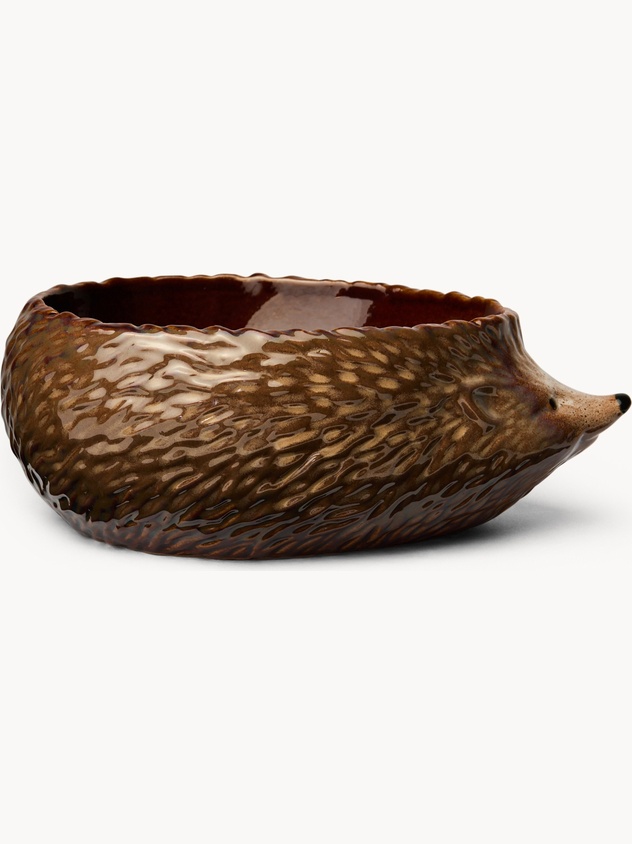 Ceramic bowl with hedgehog motif