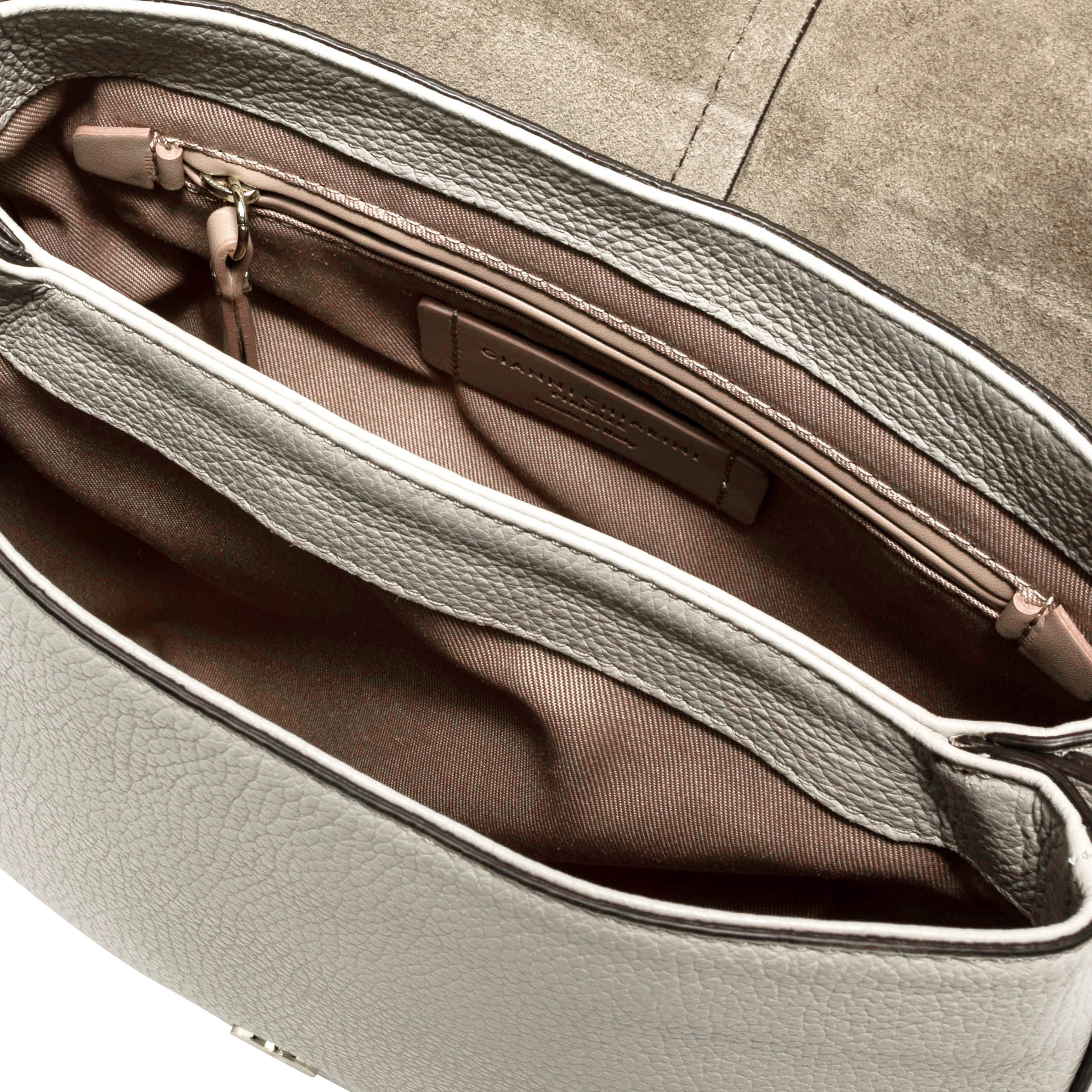 Gianni Chiarini - Helena Round bag in leather, White, large image number 4