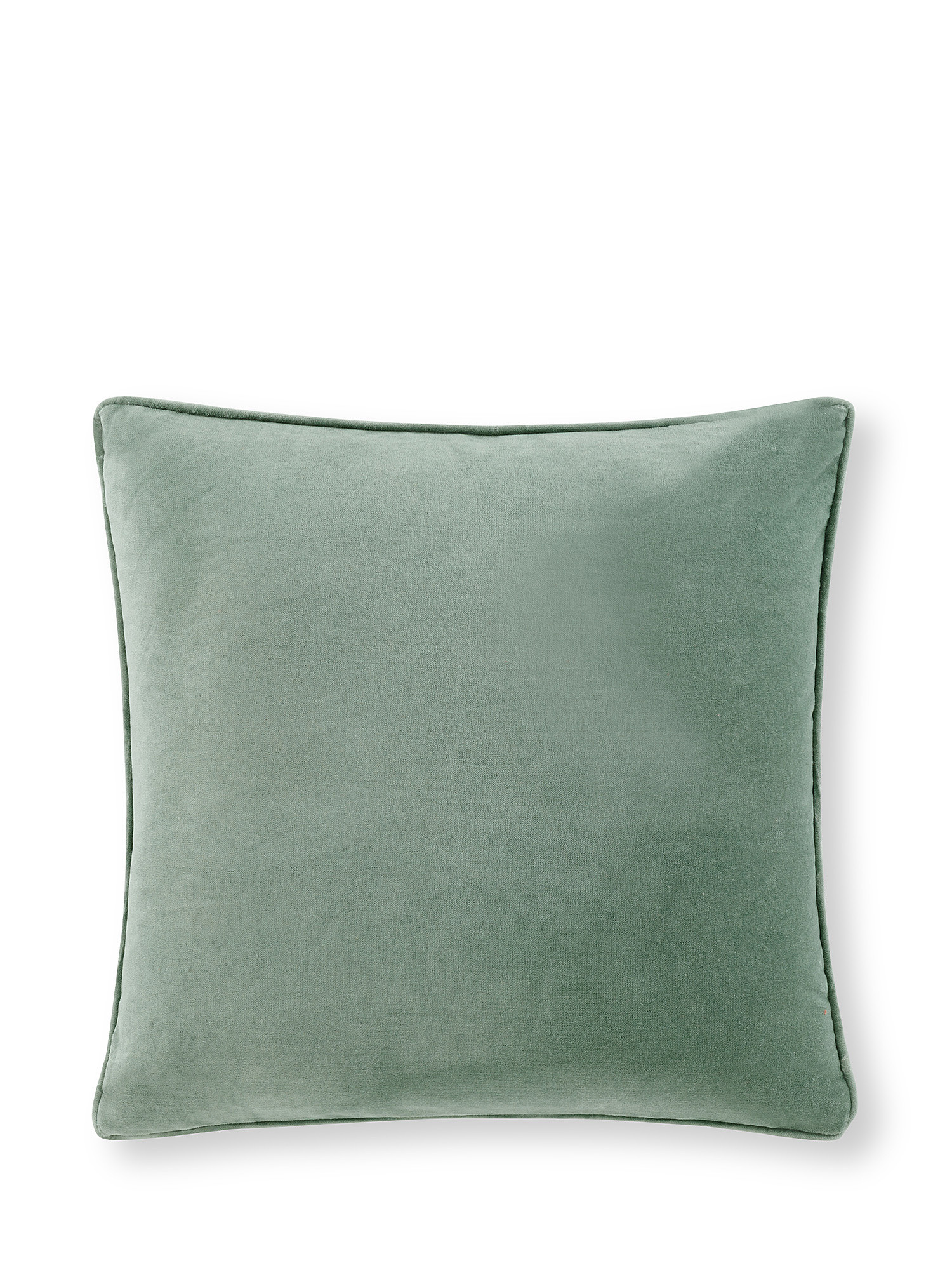 Cuscino velluto tinta unita 45x45cm, Verde chiaro, large image number 0
