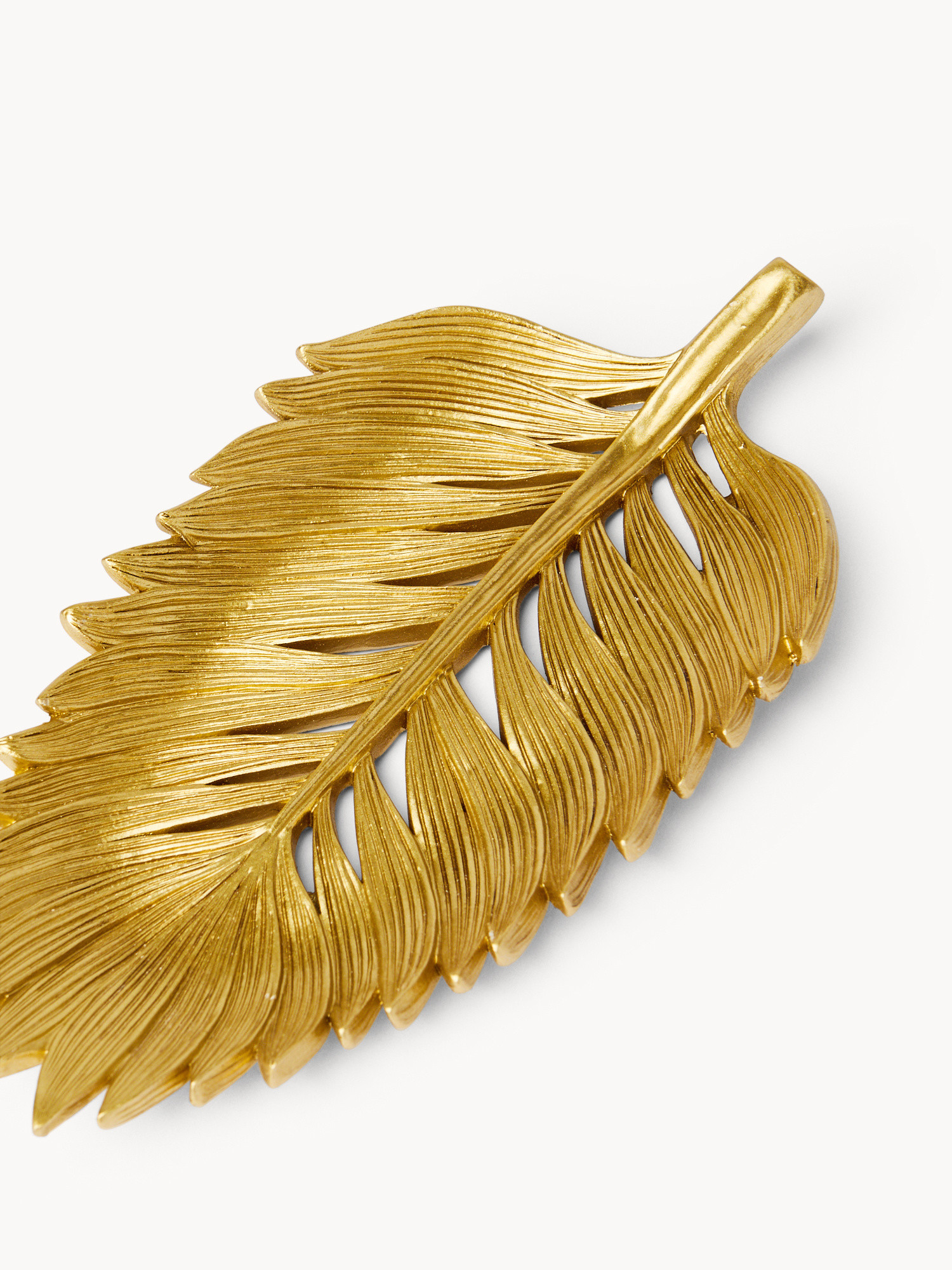 Decorative Leaf Tray, Gold, large image number 1