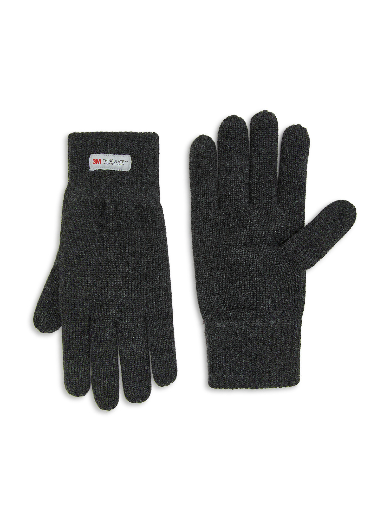Luca D'Altieri - Knitted gloves, Anthracite, large image number 0