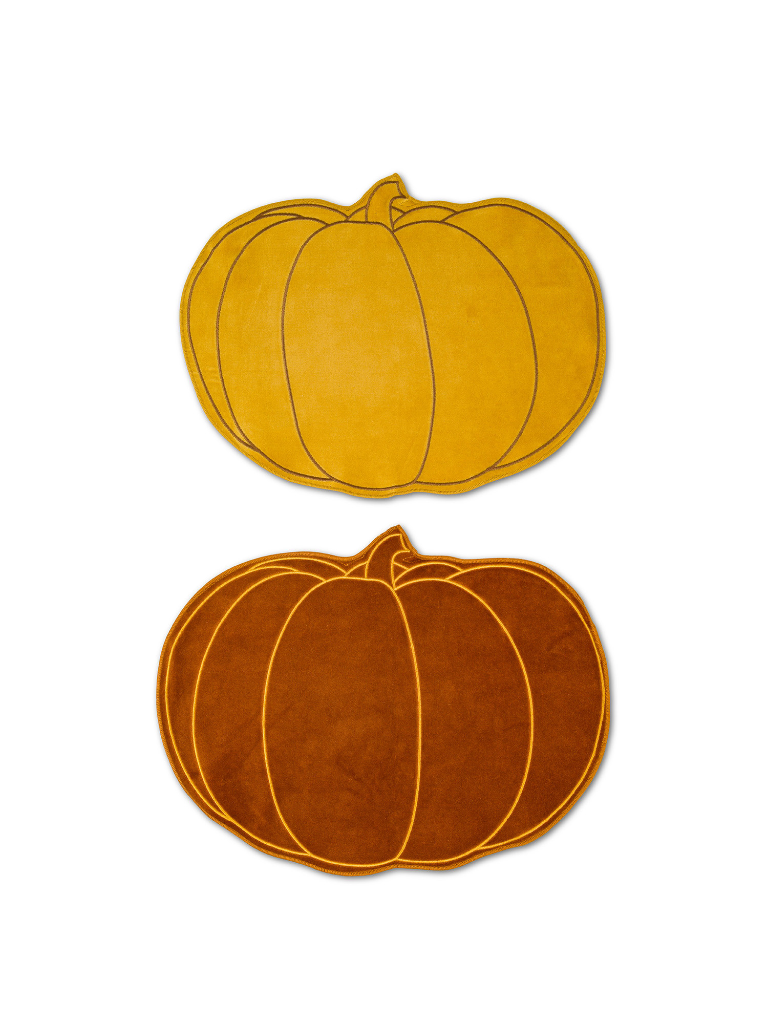 Pumpkin cotton velvet placemats, Multicolor, large image number 0