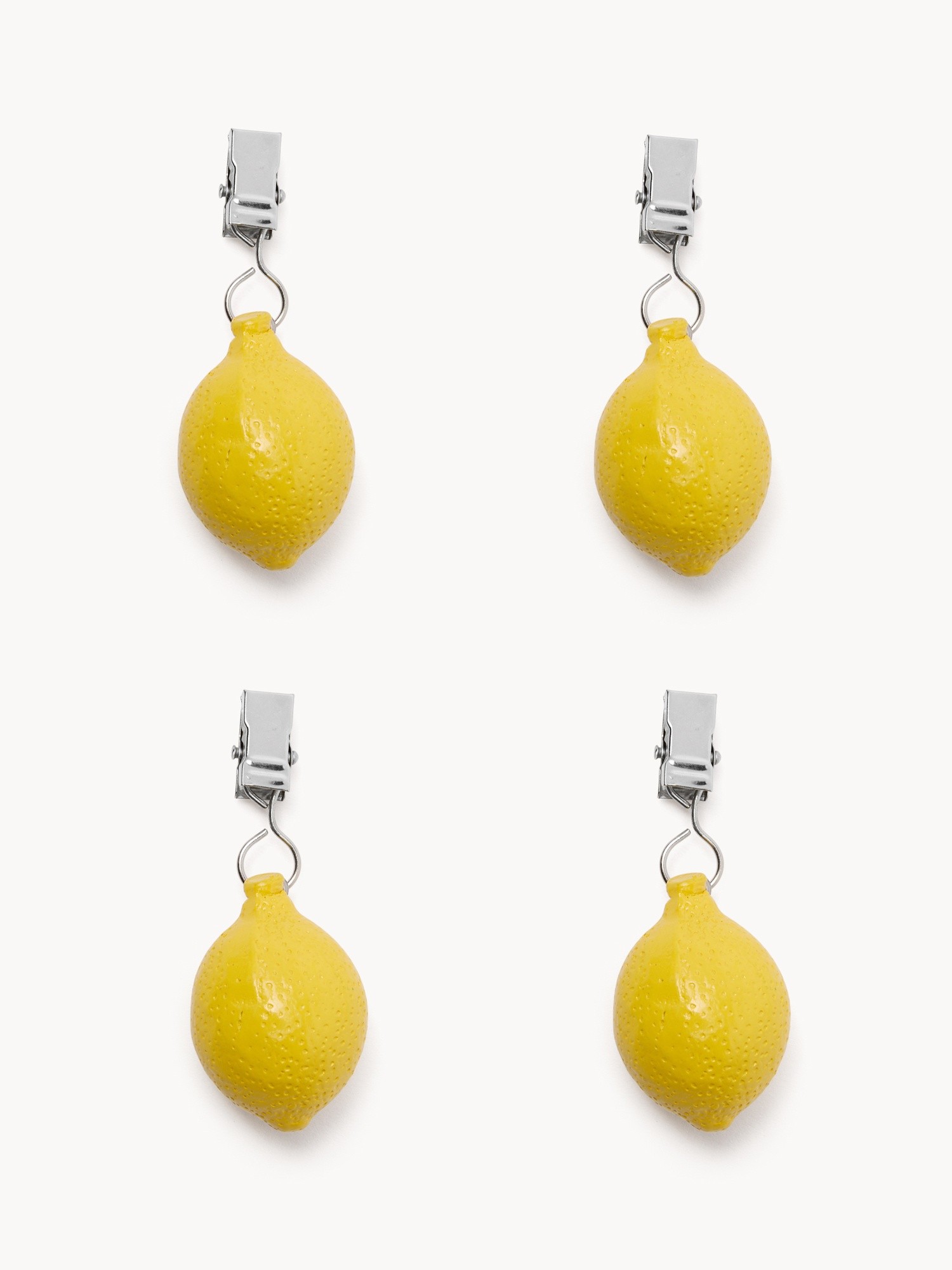 Set of 4 Lemon-Shaped Tablecloth Clips - Introductory Price, Yellow, large image number 0