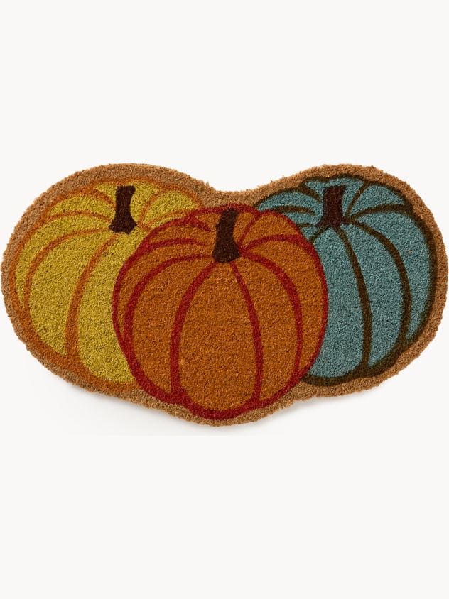 Doormat with pumpkin print