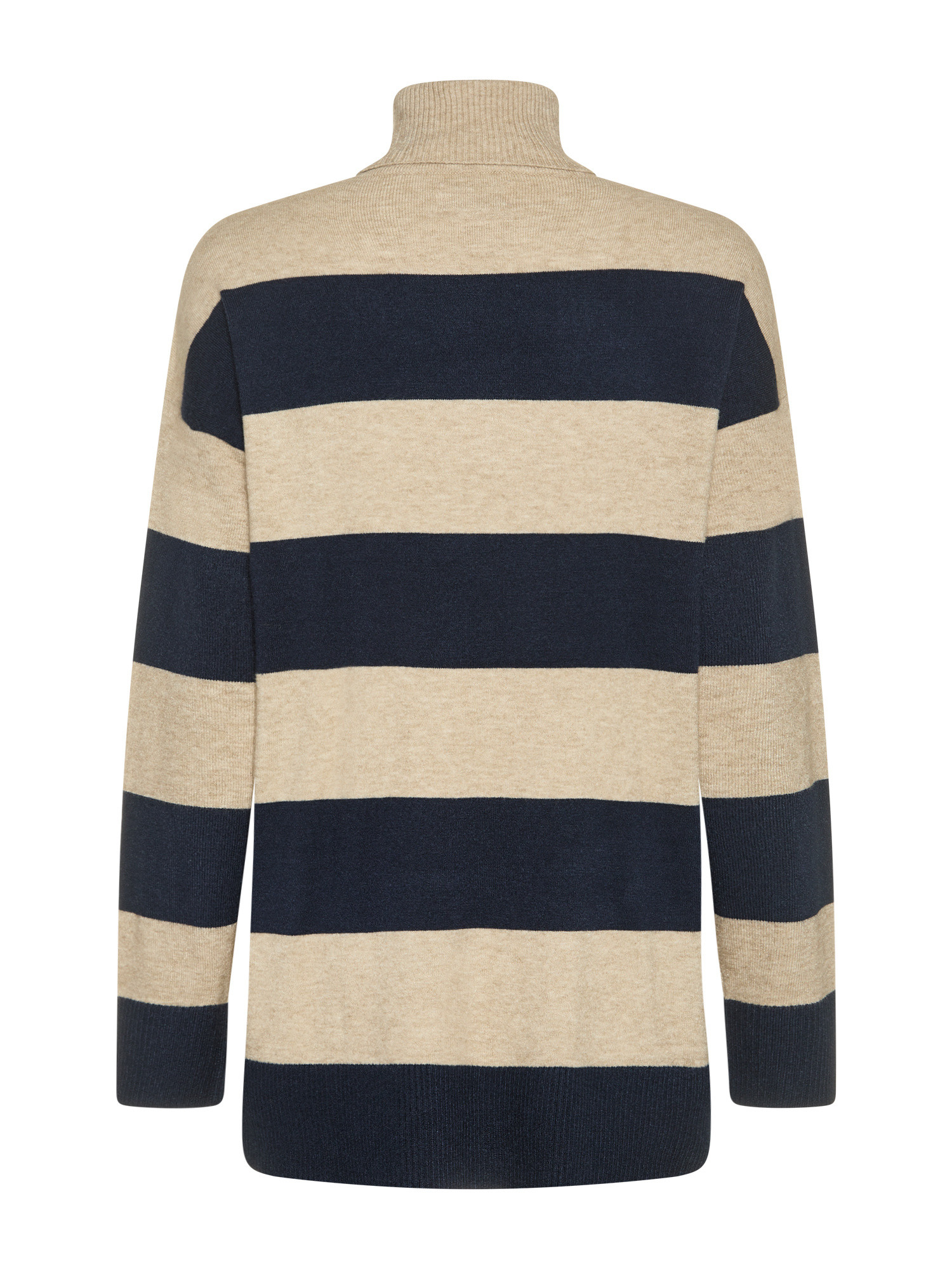 Only - Striped knit turtleneck, Light Beige, large image number 1