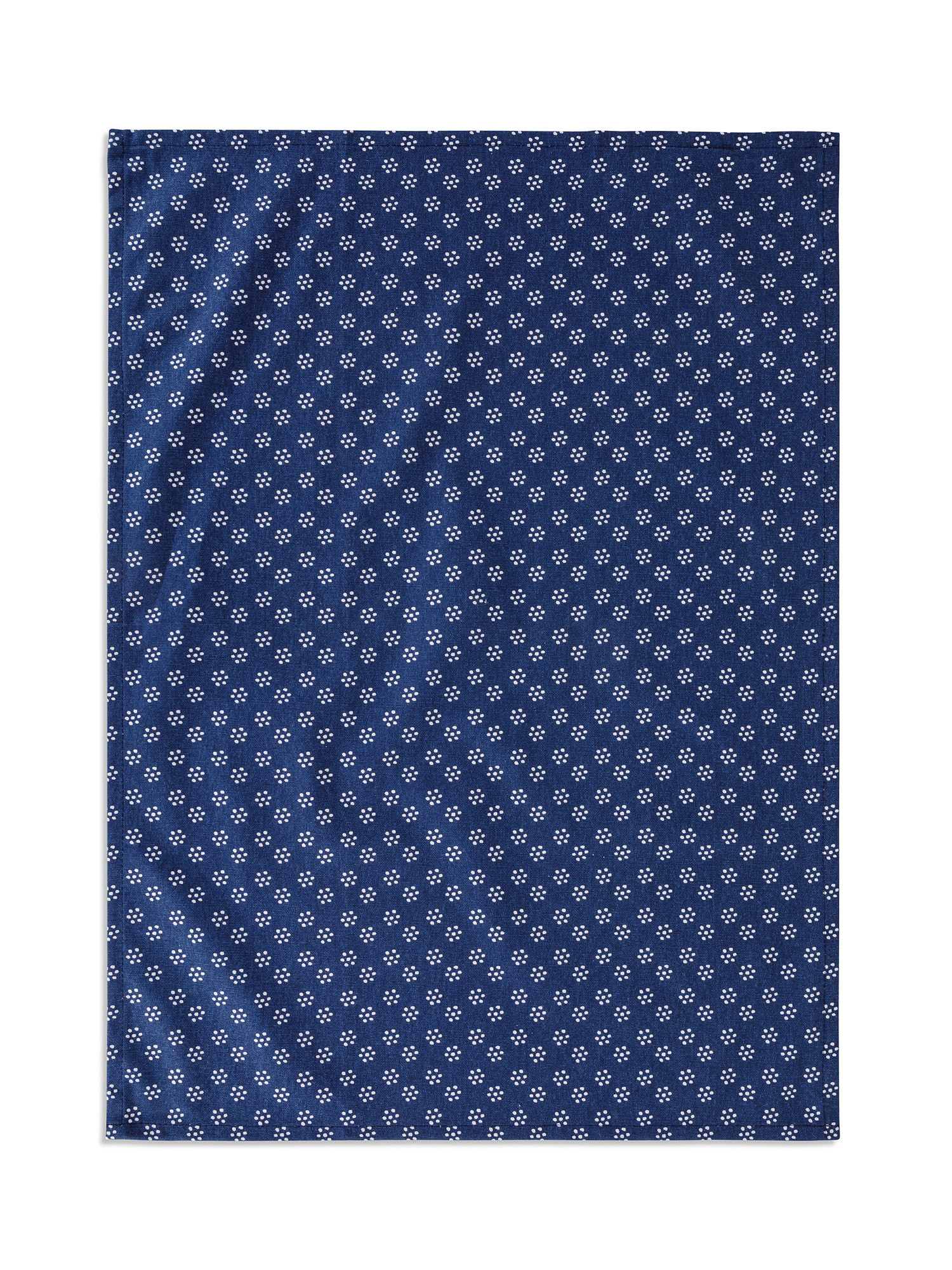 Set of 2 dots print 100% cotton tea towels, Blue, large image number 1