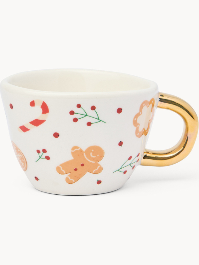 Gingerbread stoneware coffee mug