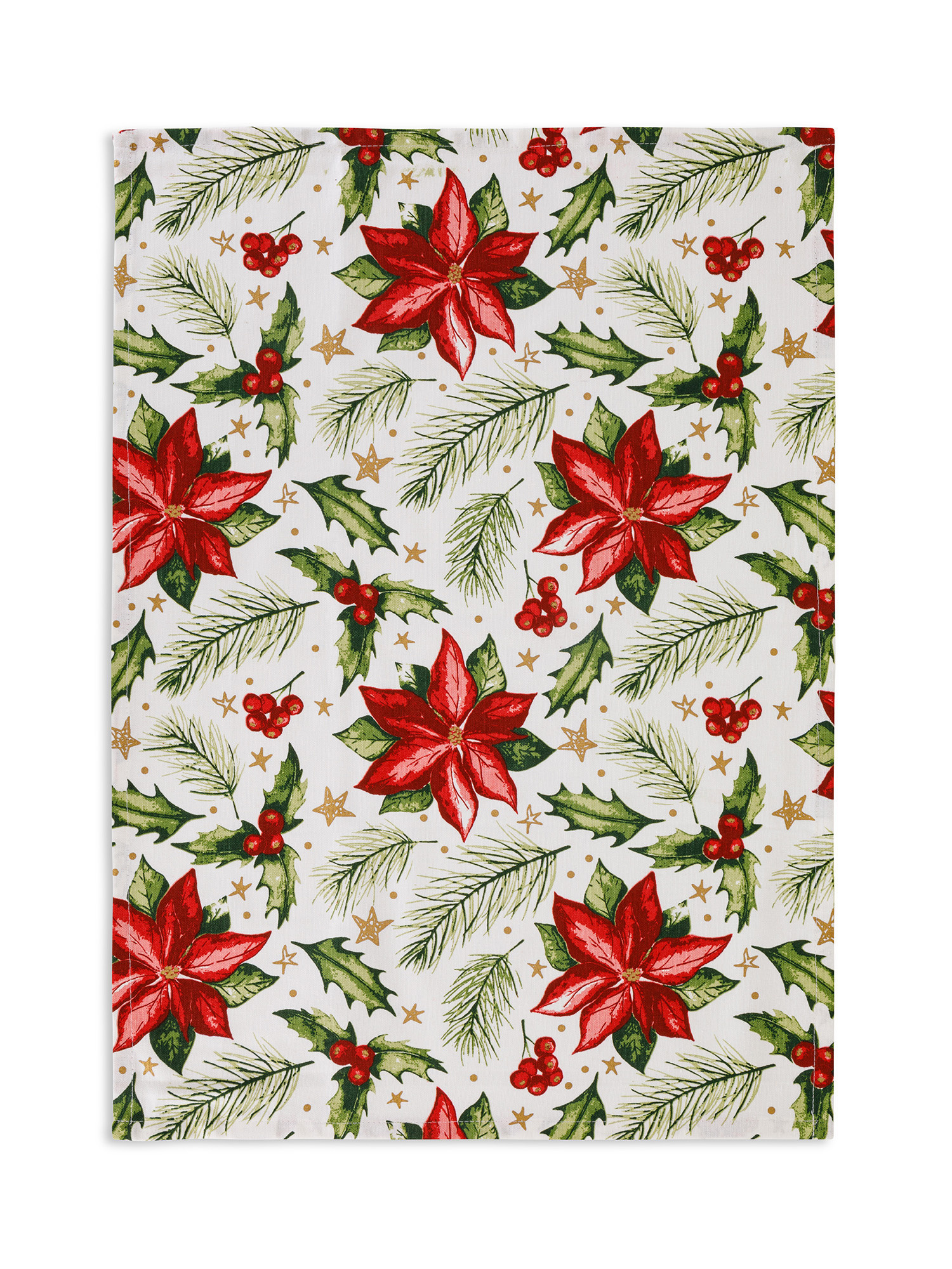 Set of 3 cotton tea towels with Christmas motif, Multicolor, large image number 2
