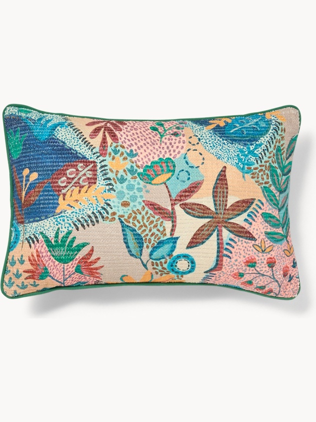 Botanical print cushion, 33x53cm - Discounted Price