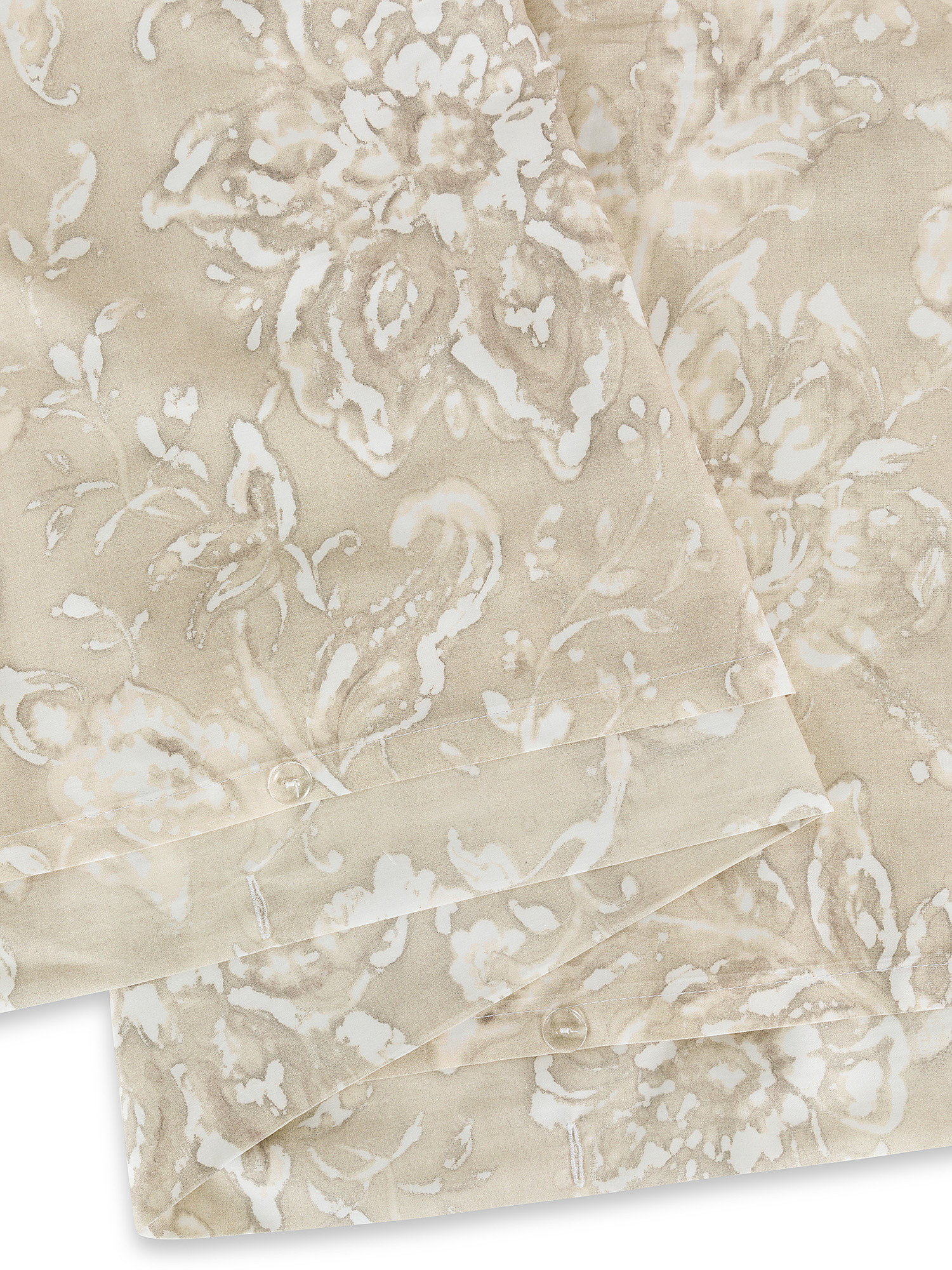 Cotton satin duvet cover Portofino, Beige, large image number 2