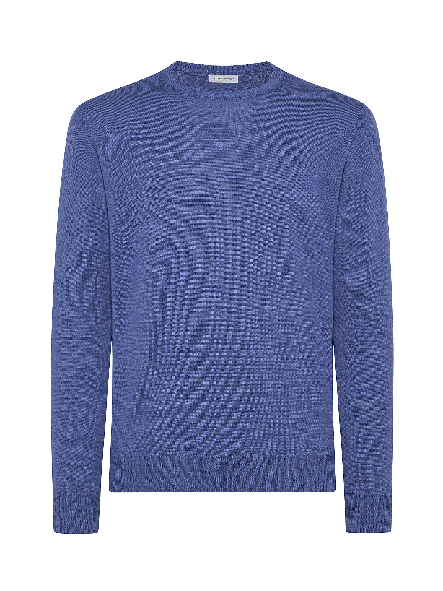 Merino Blend crewneck sweater - Machine washable, Aviation Blue, large image number 0