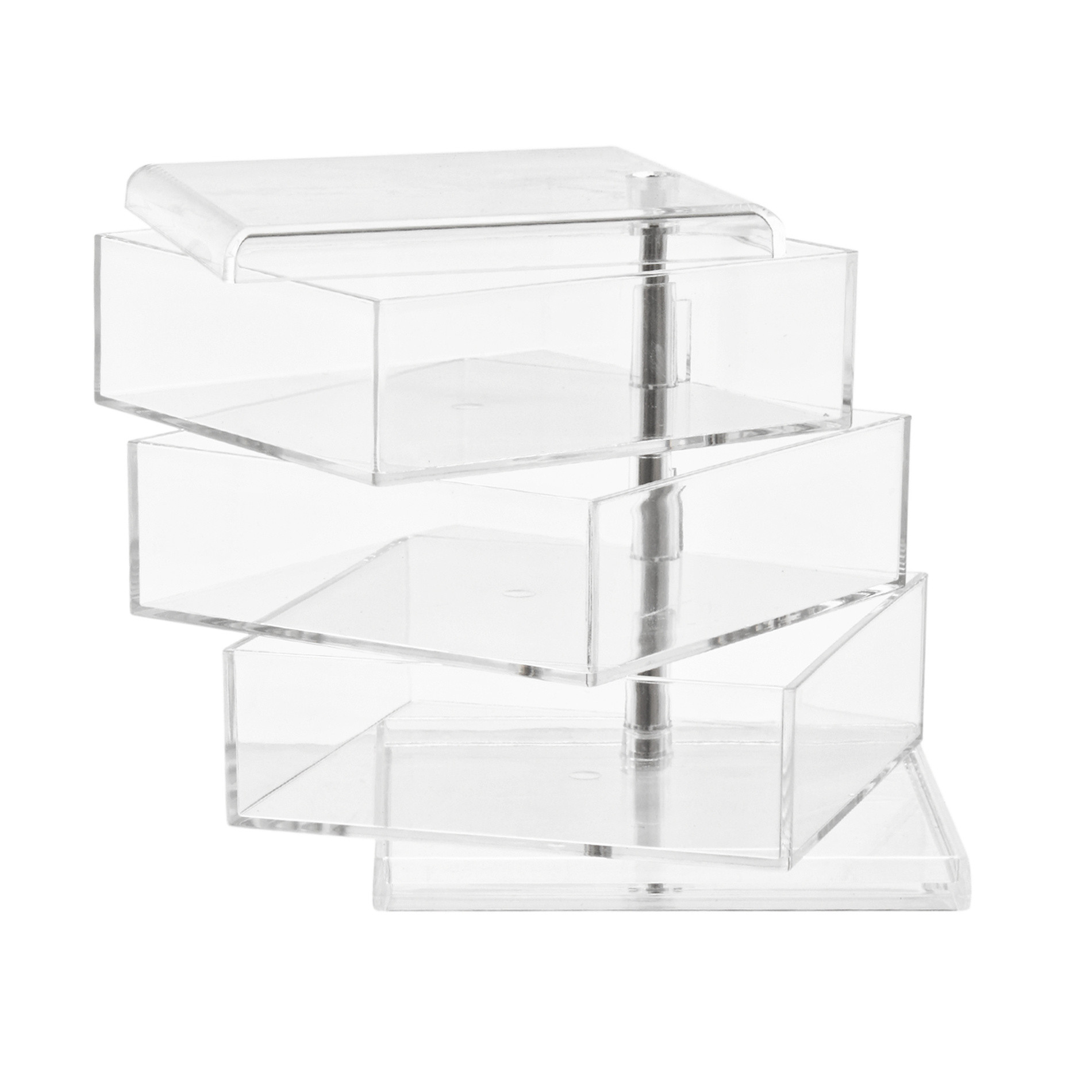 Plastic storage with 3 shelves, Transparent, large image number 1