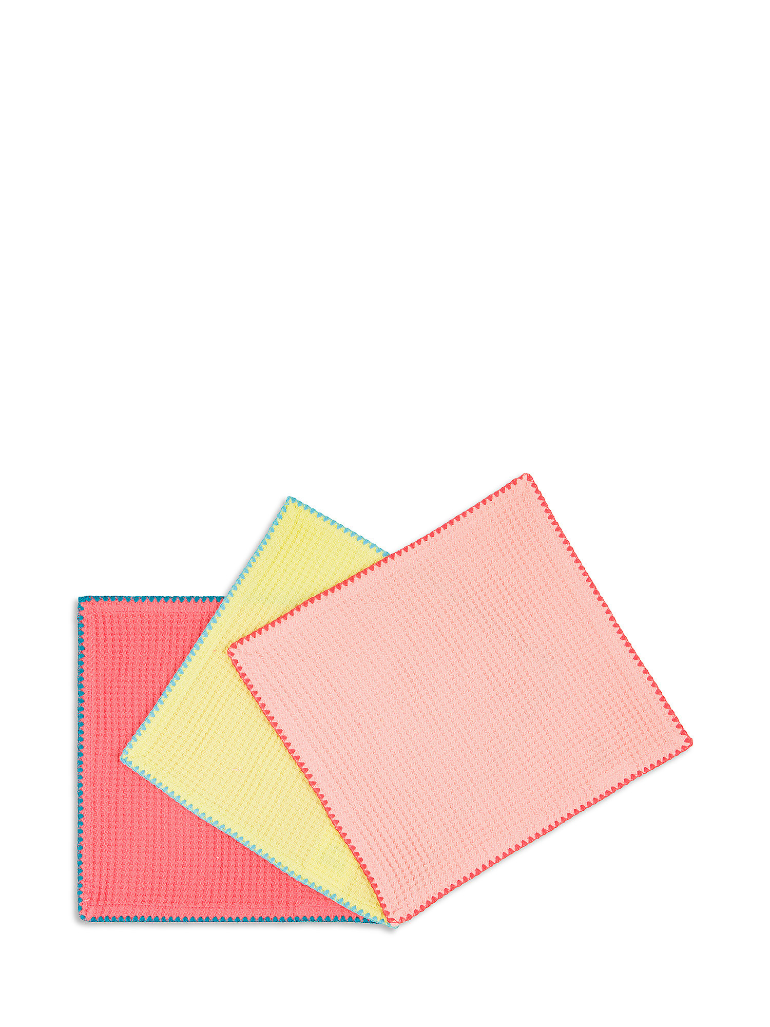 Set of 3 piquè tea towels, Light Pink, large image number 0