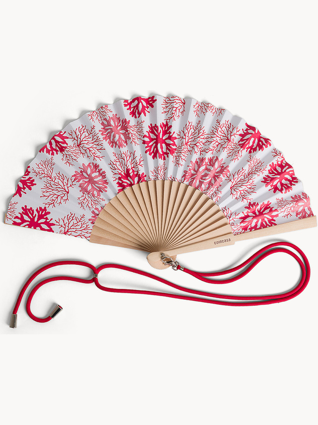 Ventaglio in legno naturale e carta