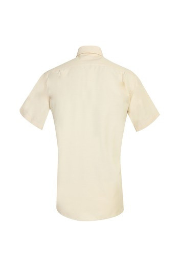 Camicia regular fit manica corta, Giallo chiaro, large image number 1
