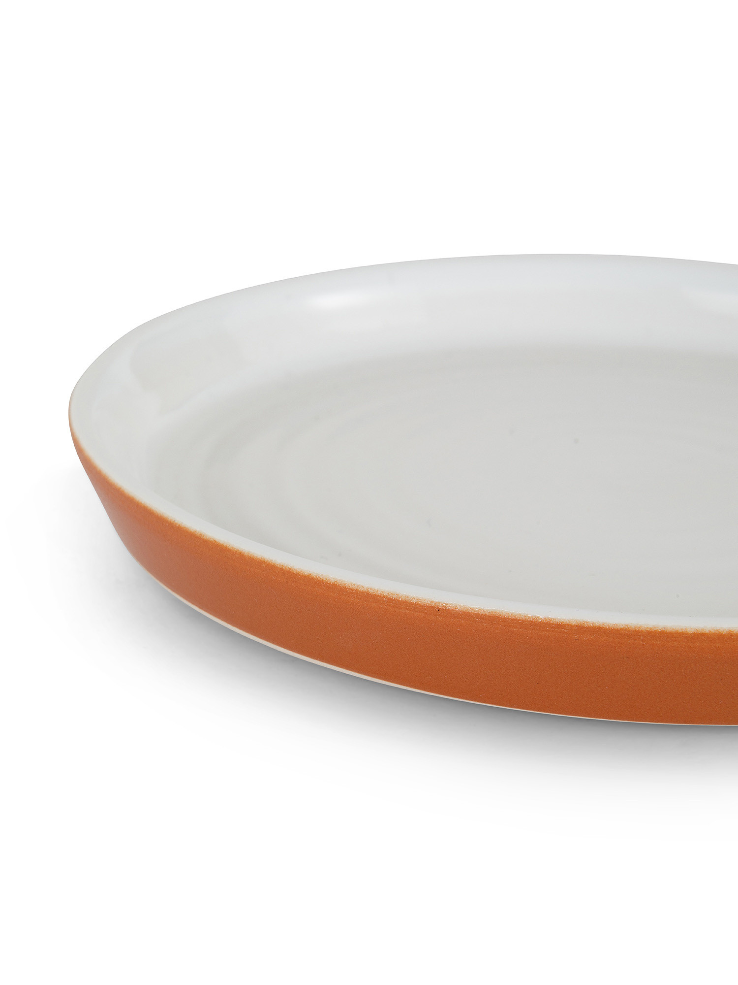 Two-tone terracotta saucer, White, large image number 1
