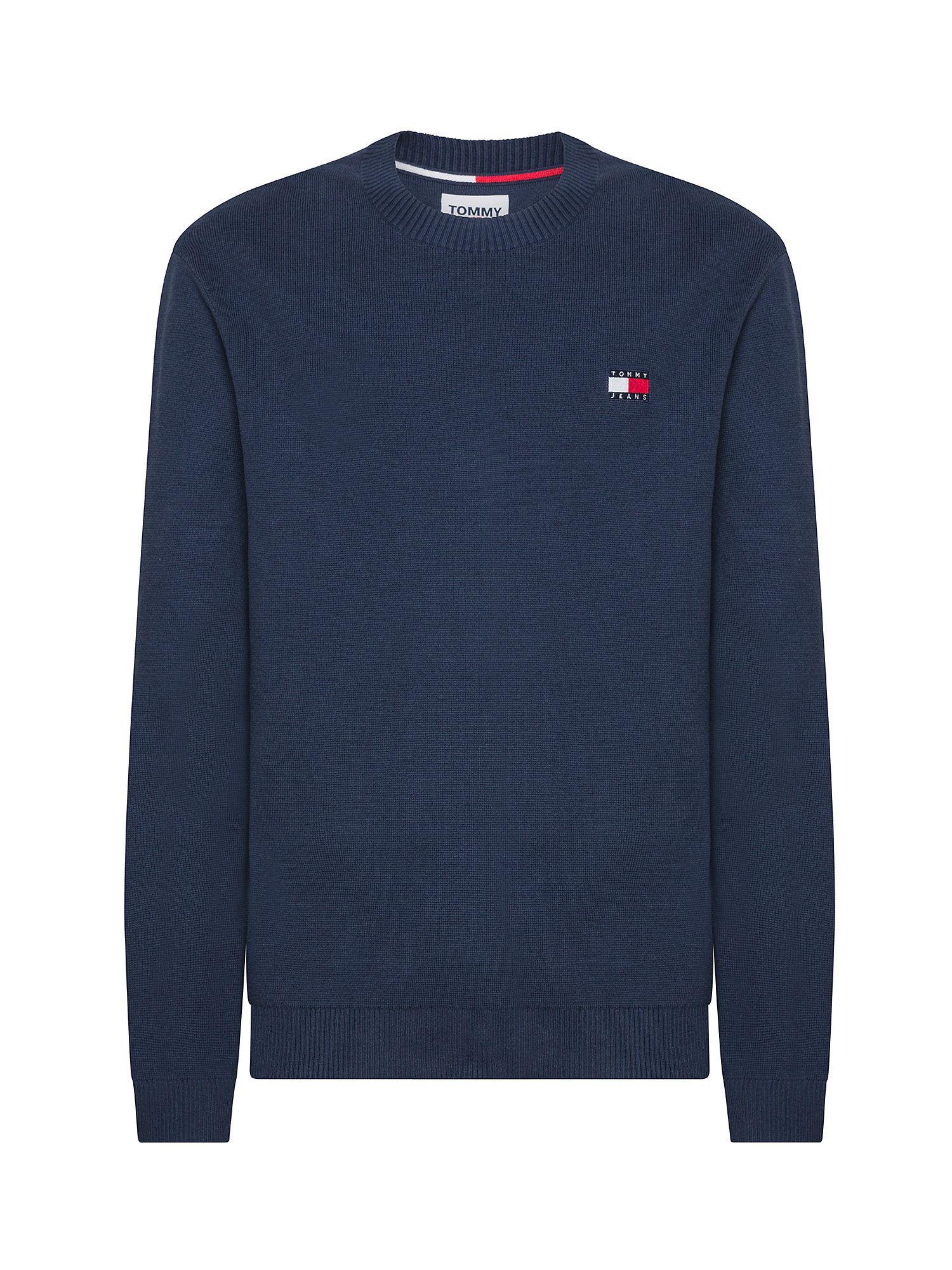 Tommy Jeans - Cotton sweater with embroidered micrologo, Blue, large image number 0