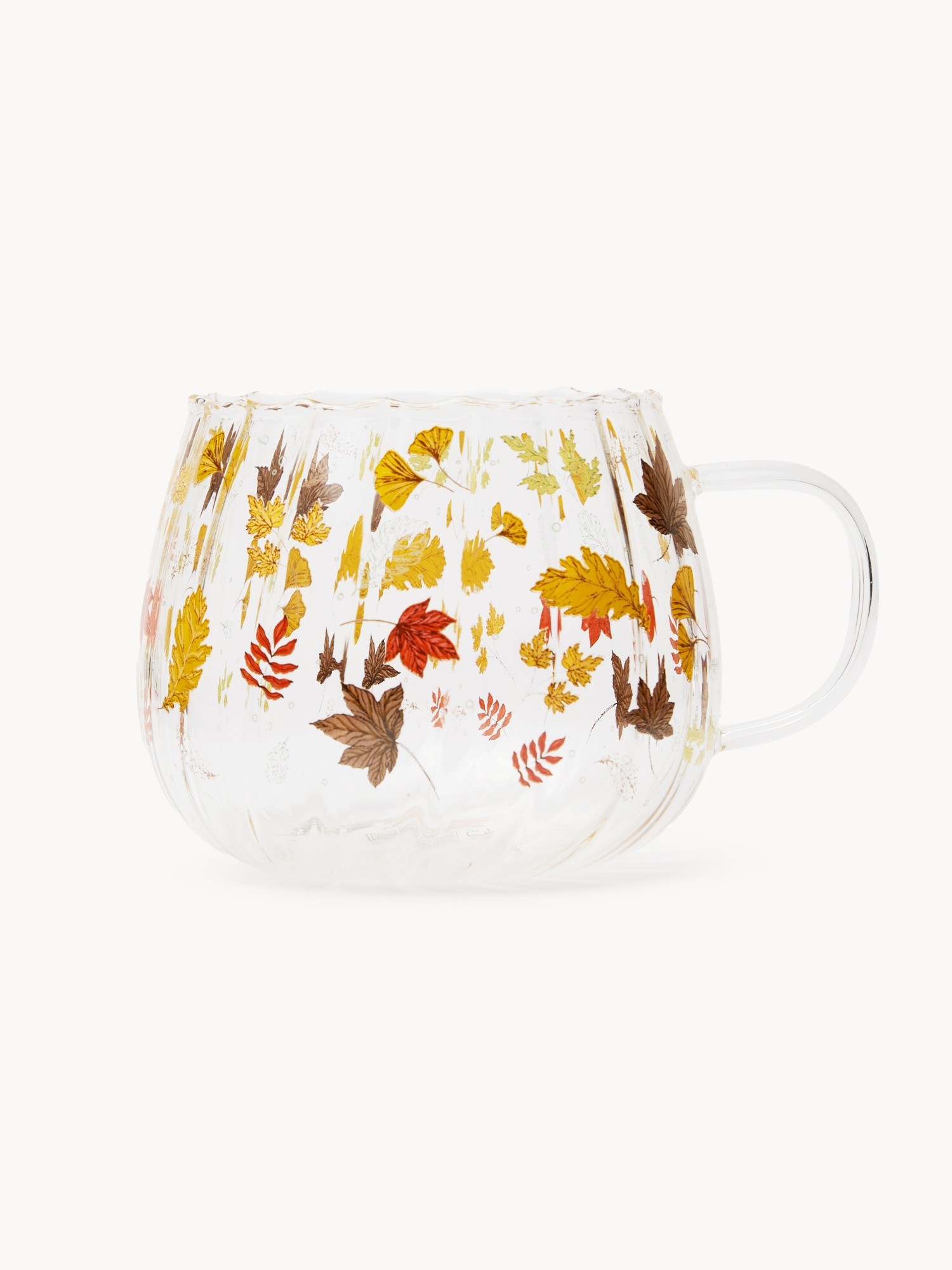 Autumn glass mug, Transparent, large image number 0