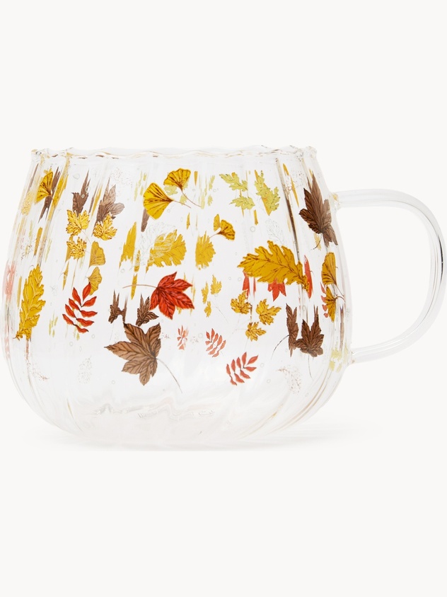 Autumn glass mug