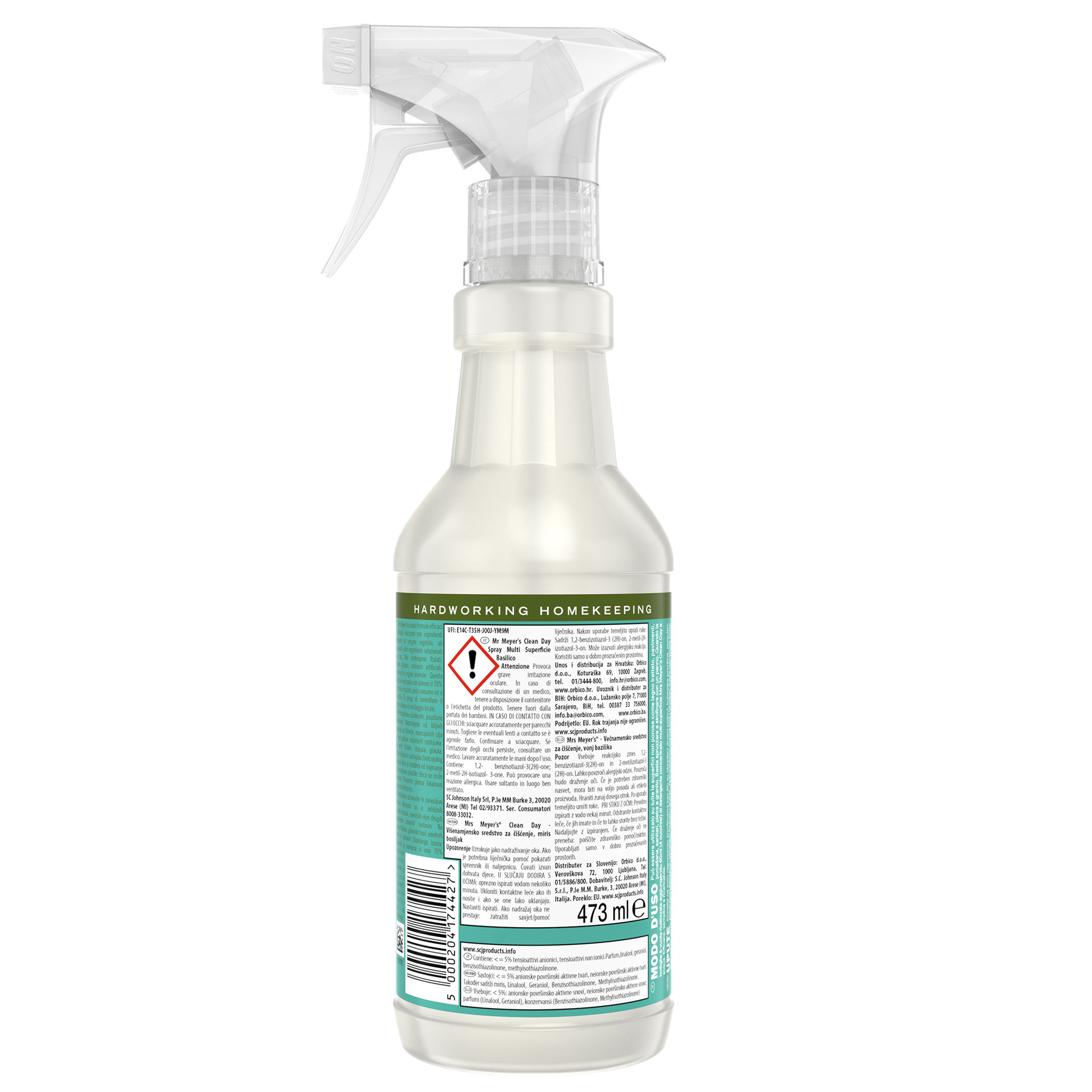 Spray detergente multi-superficie profumo di basilico 473ml, Verde smeraldo, large image number 1