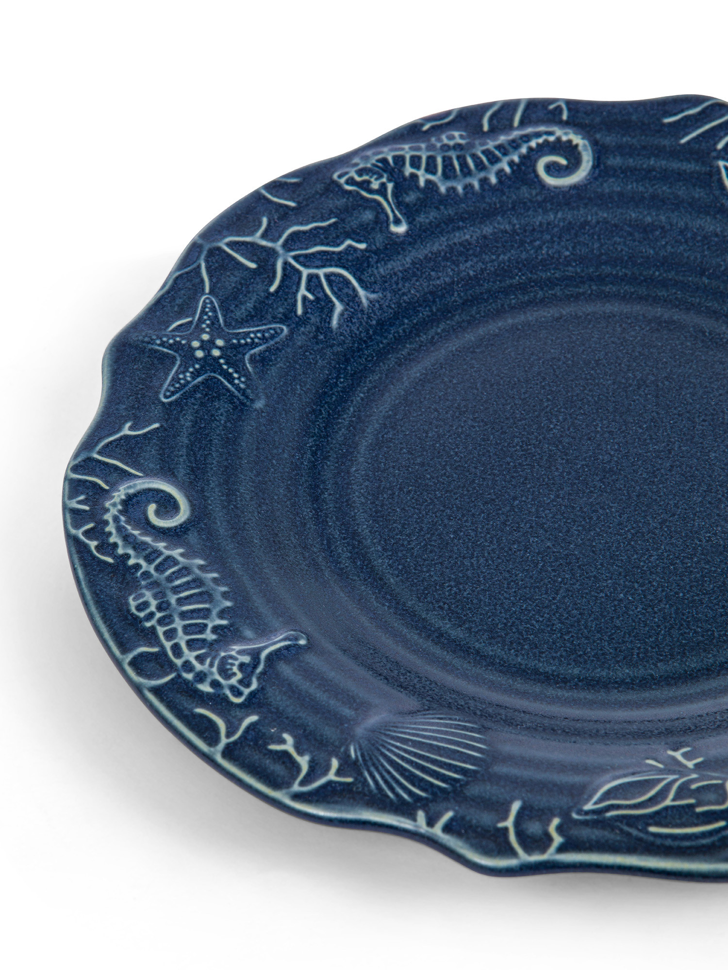 Blue porcelain fruit plate, Dark Blue, large image number 1