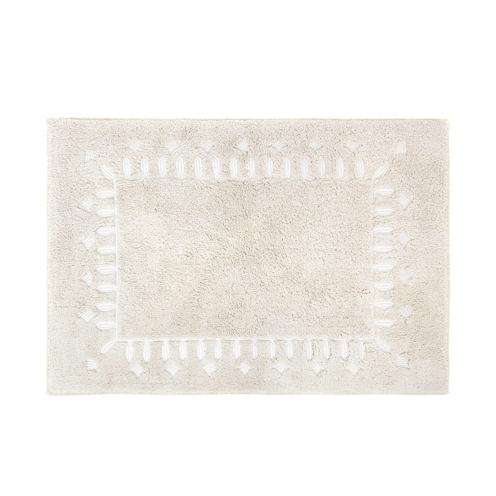 Pure cotton bath mat, Beige, large image number 0