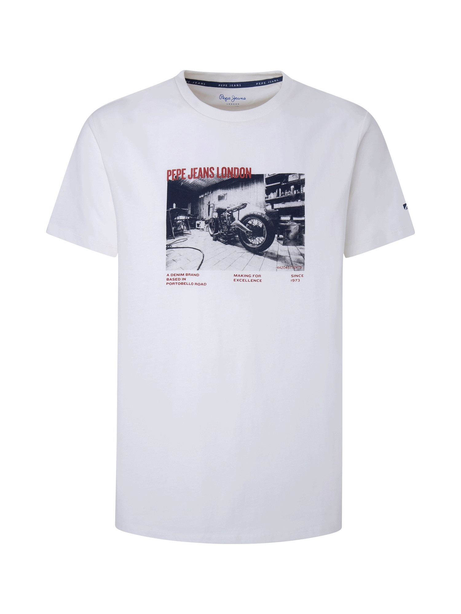 Pepe Jeans - T-shirt with graphic print in cotton, White, large image number 0