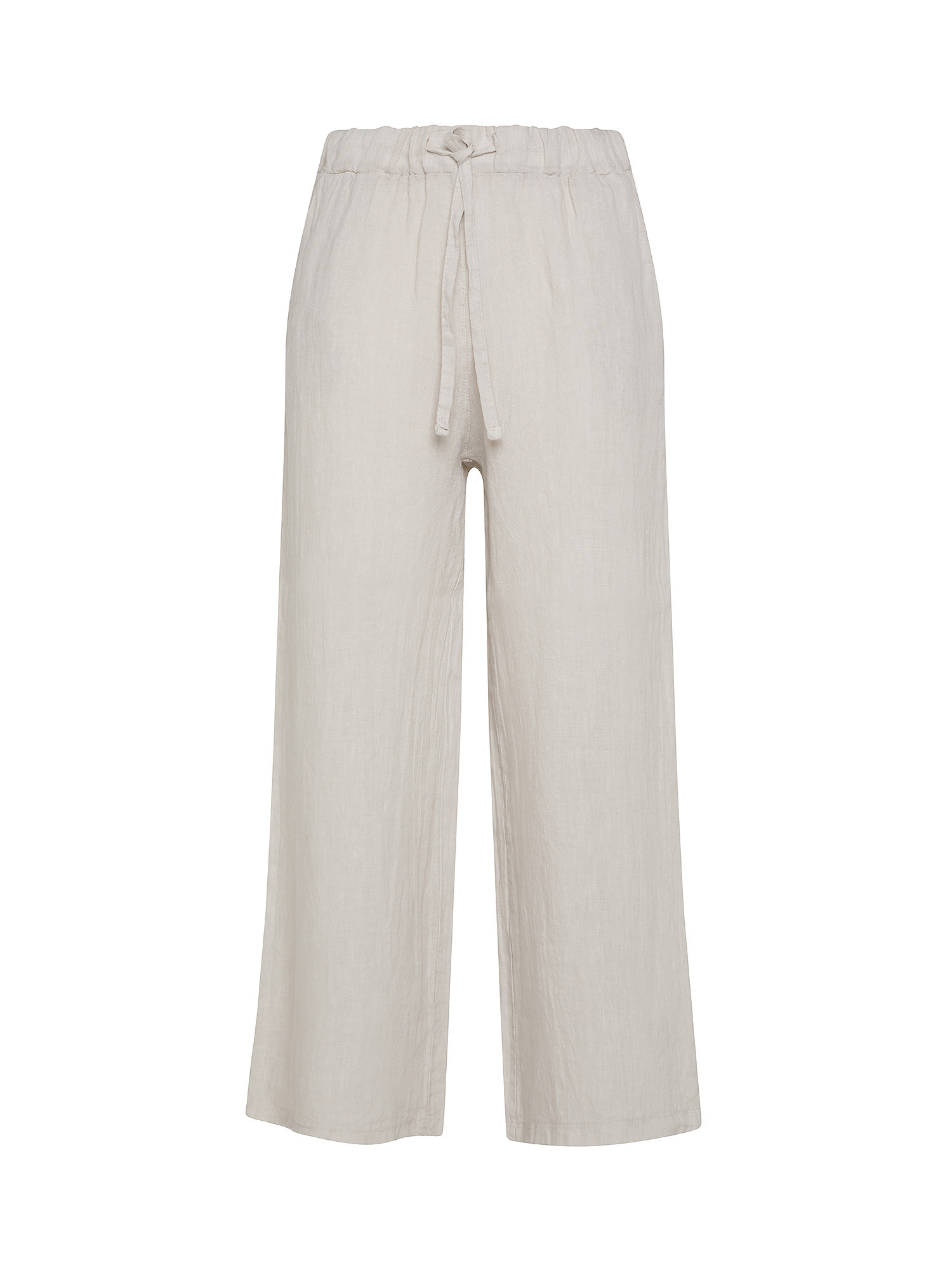 Koan - Wide linen trousers, Beige, large image number 0