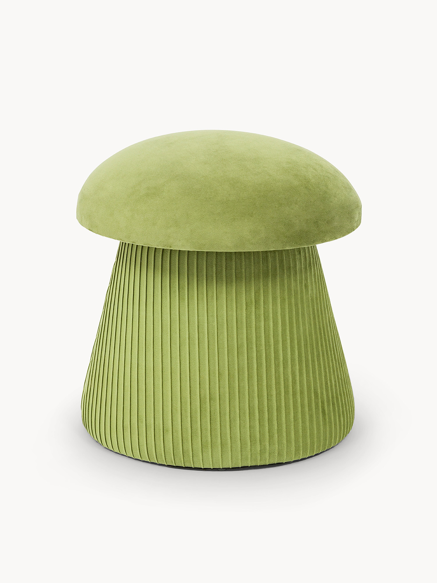 Mushroom Velvet Stool, Green, large image number 0