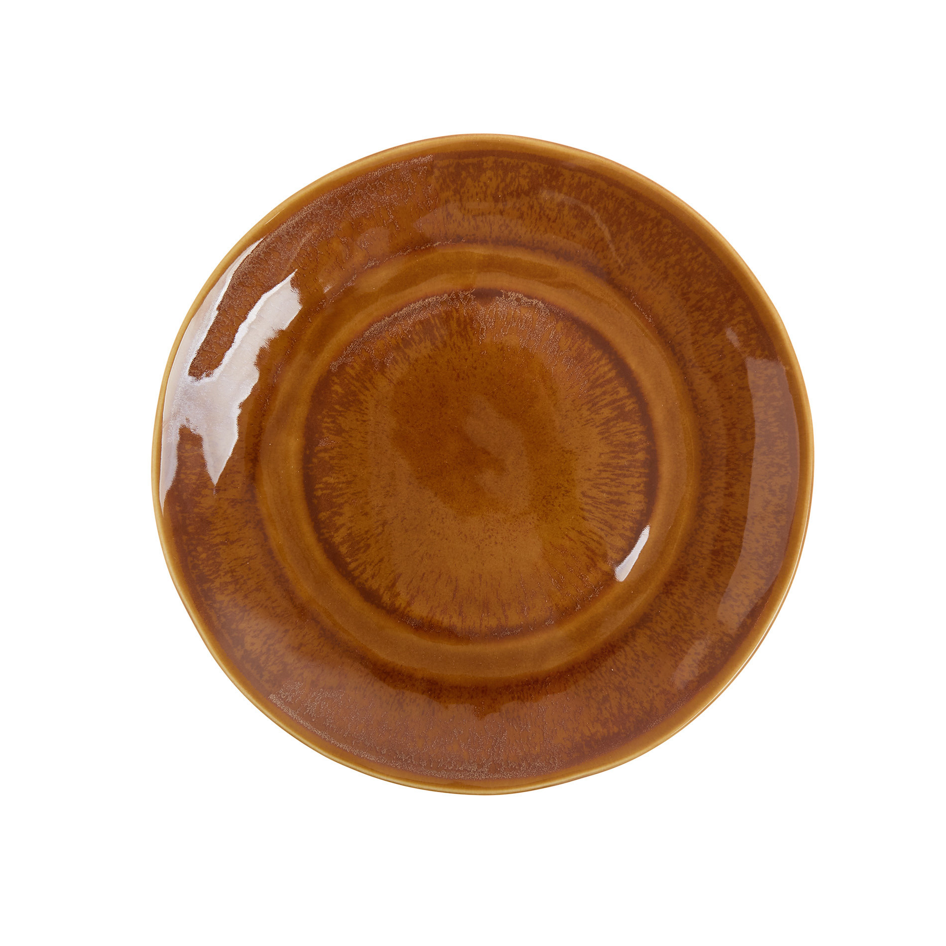 Ripple porcelain dinner plate, Brown, large image number 0