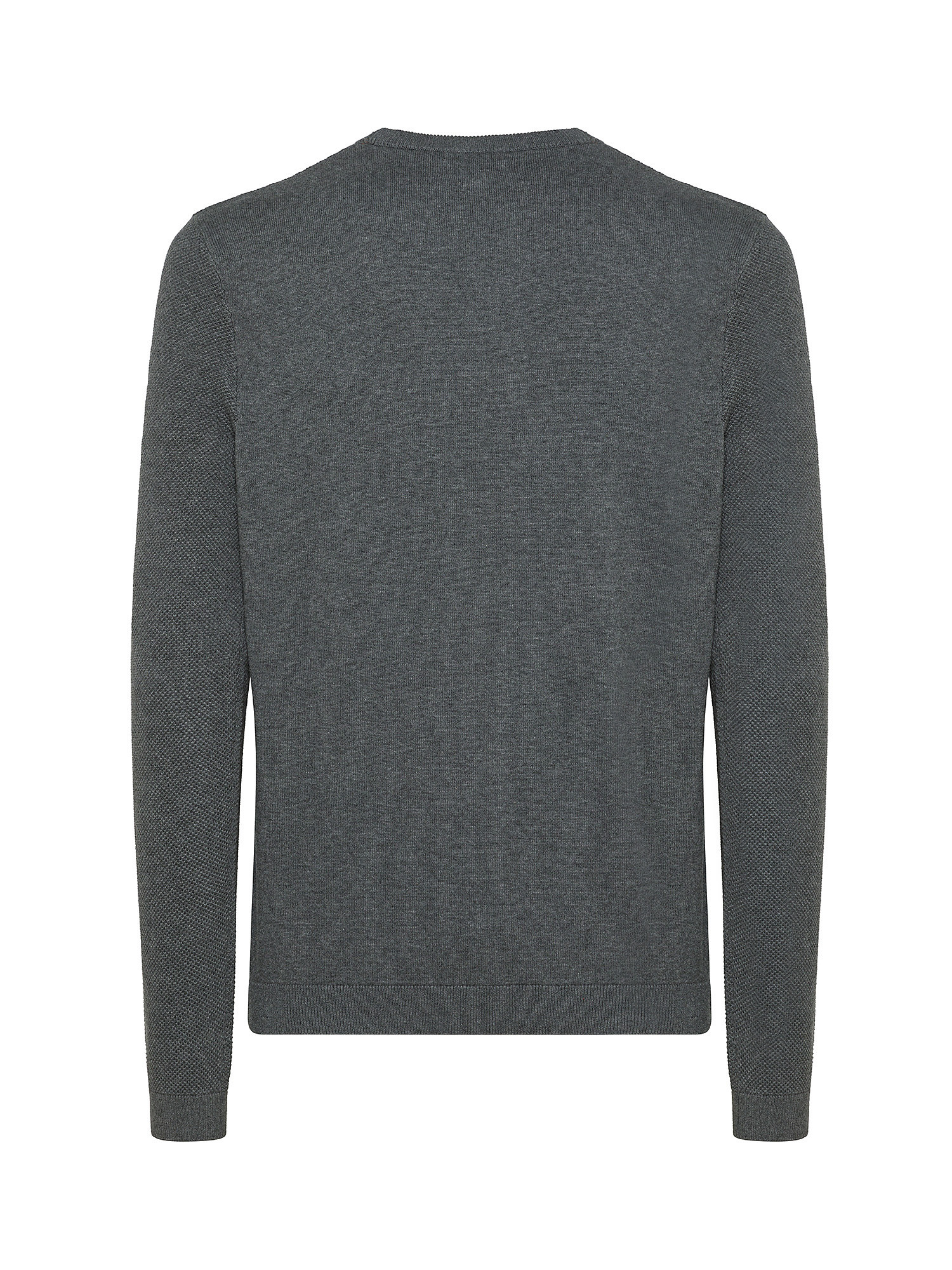 Luca D'Altieri - Crew neck sweater in pure cotton, Grey, large image number 1