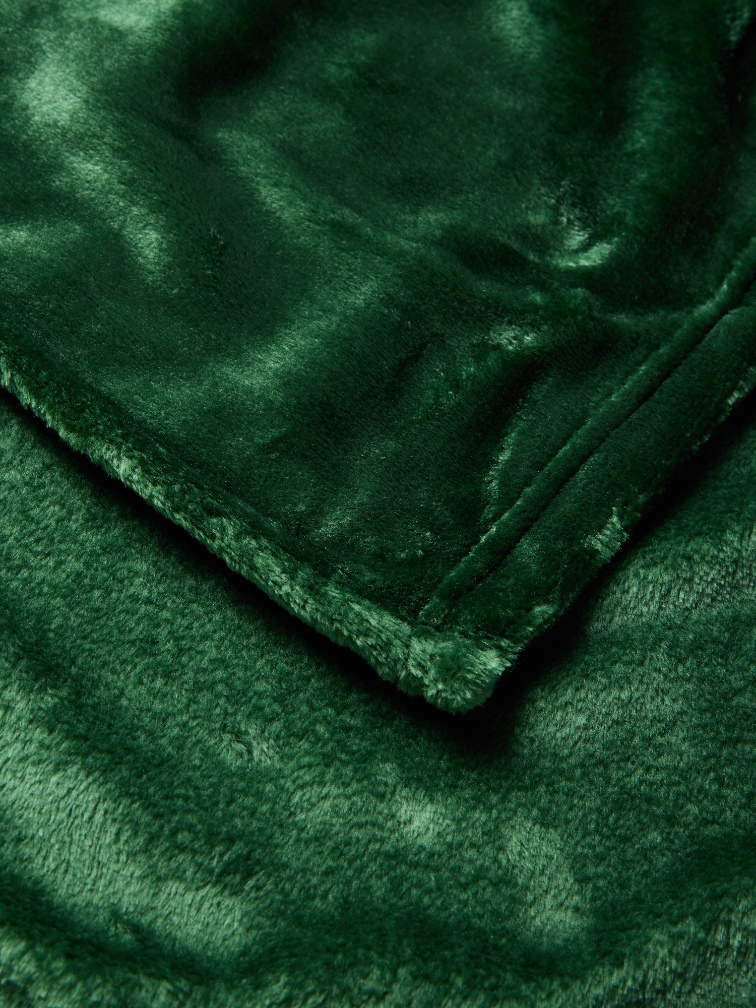 Maxi plaid in pile tinta unita, Verde, large image number 1