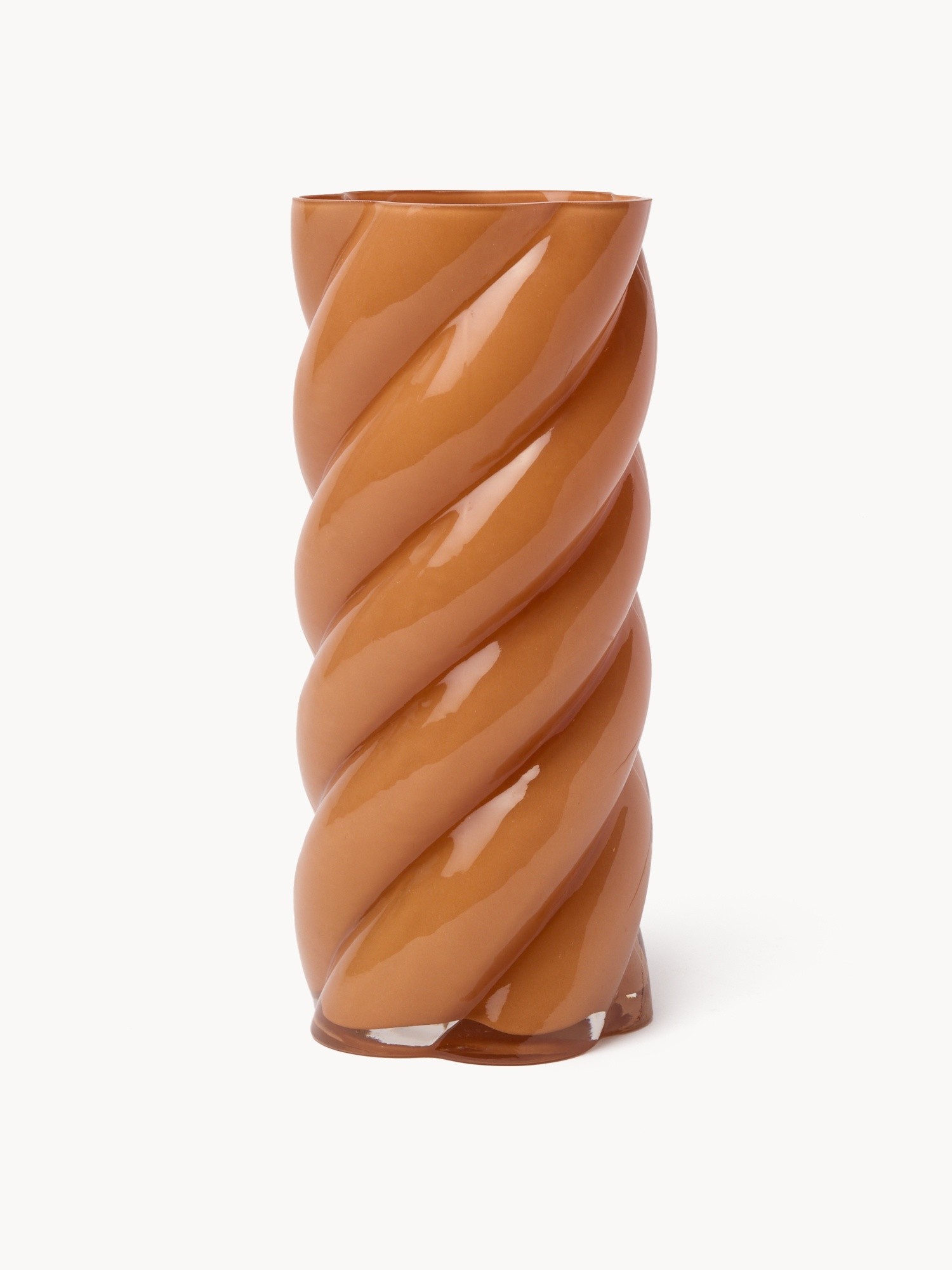 Vaso in vetro, Marrone, large image number 0
