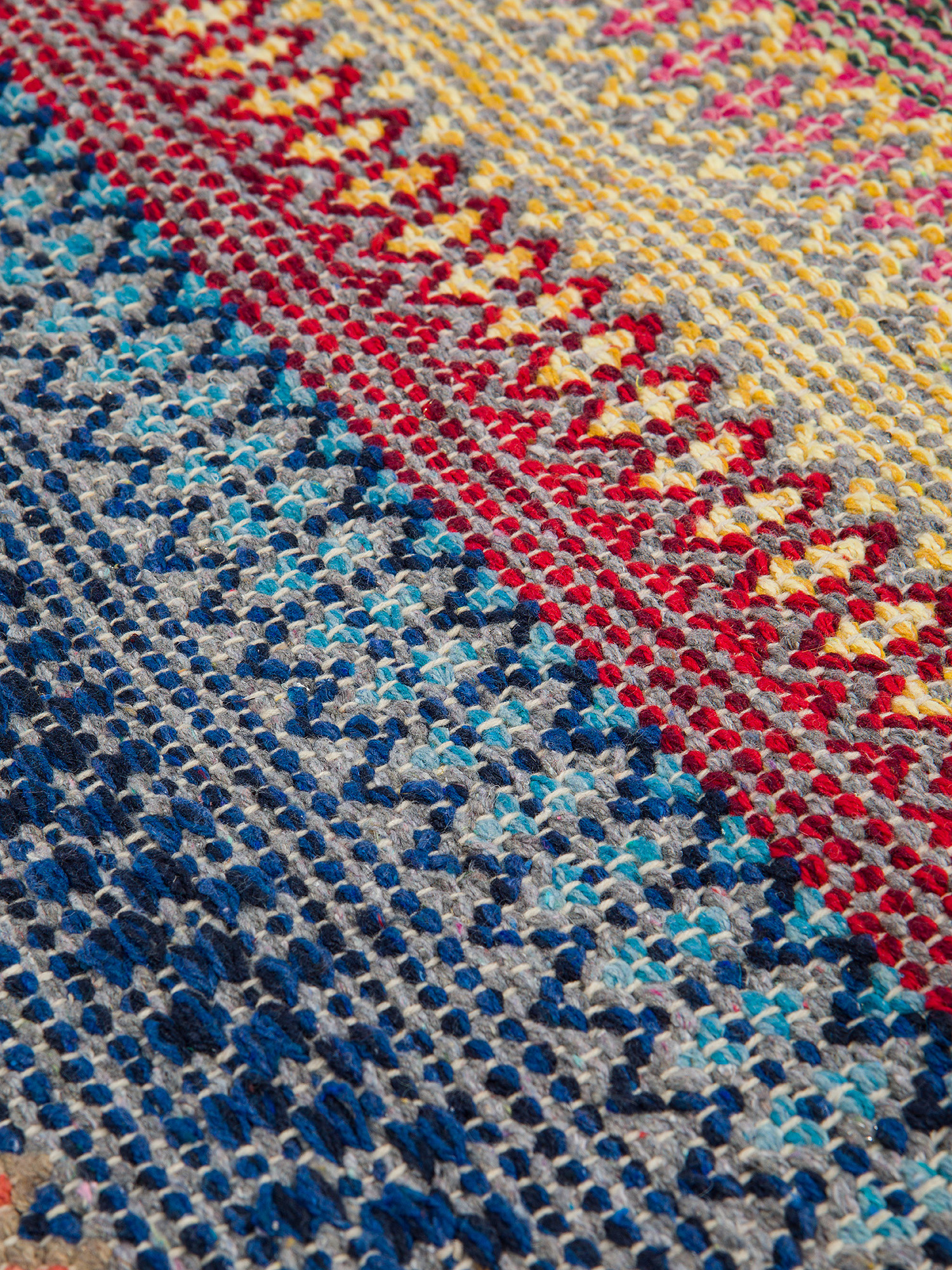 Geometric pattern cotton kitchen rug, Multicolor, large image number 1