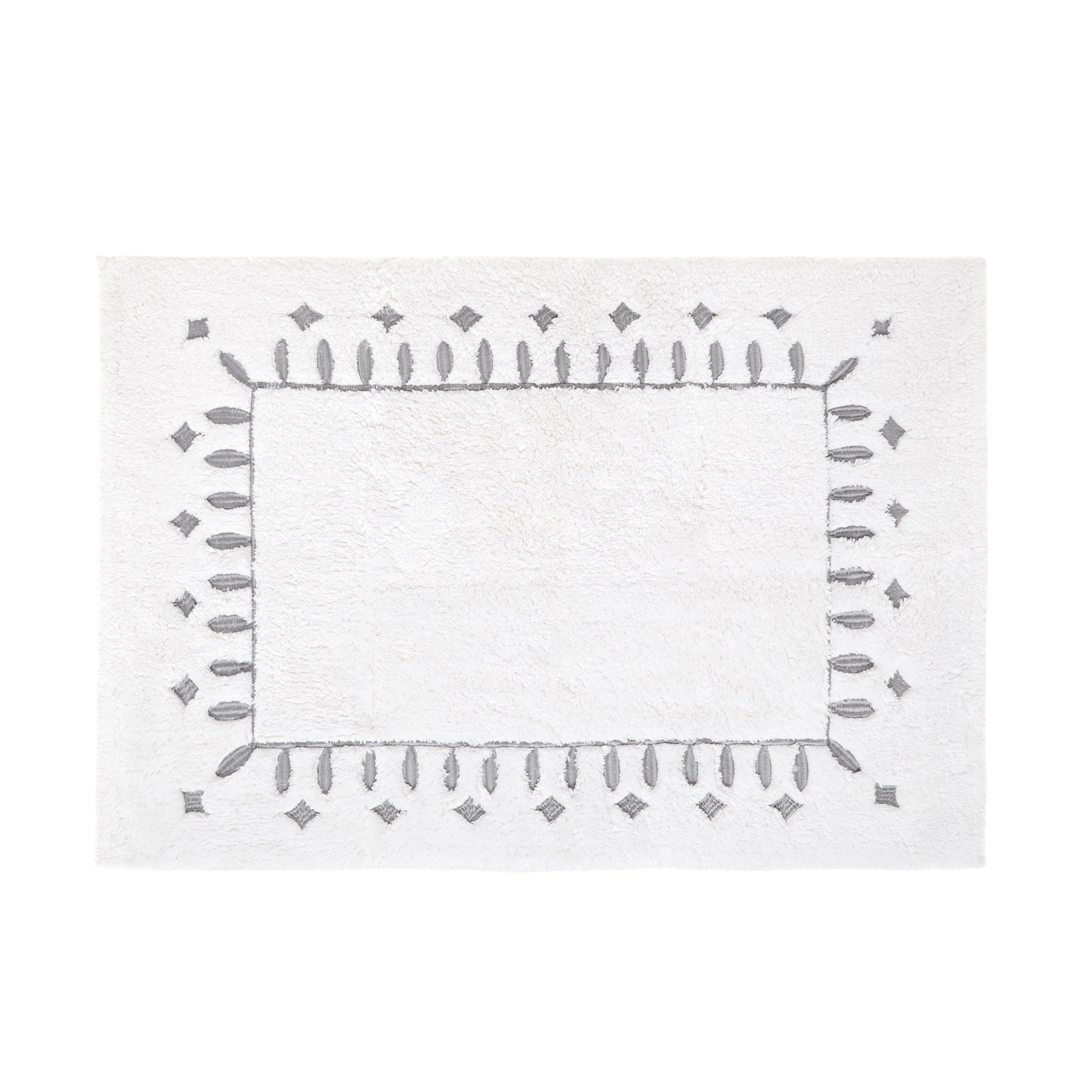 Pure cotton bath mat, White, large image number 0