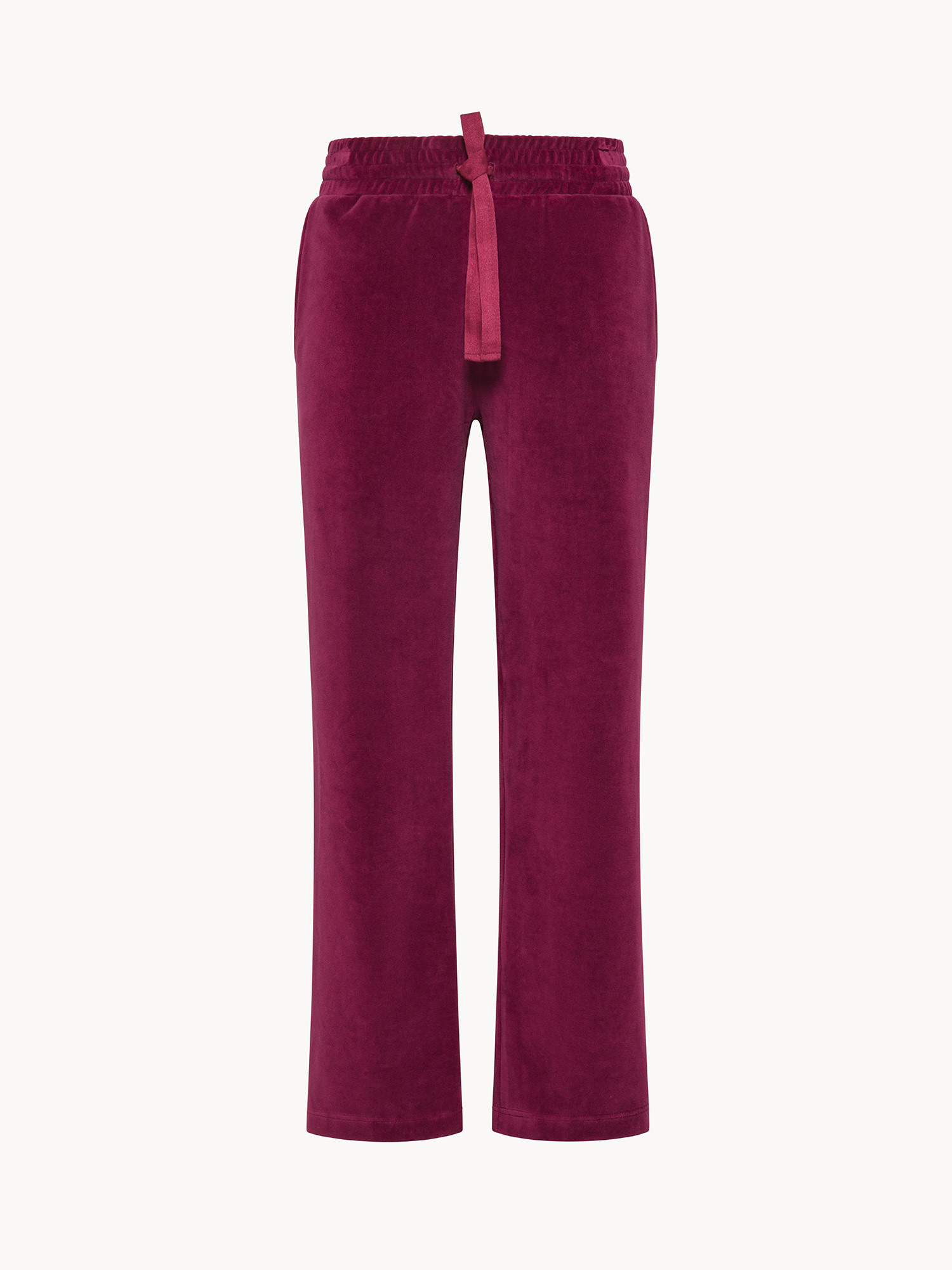 Velvet palazzo pants, Cherry Red, large image number 0