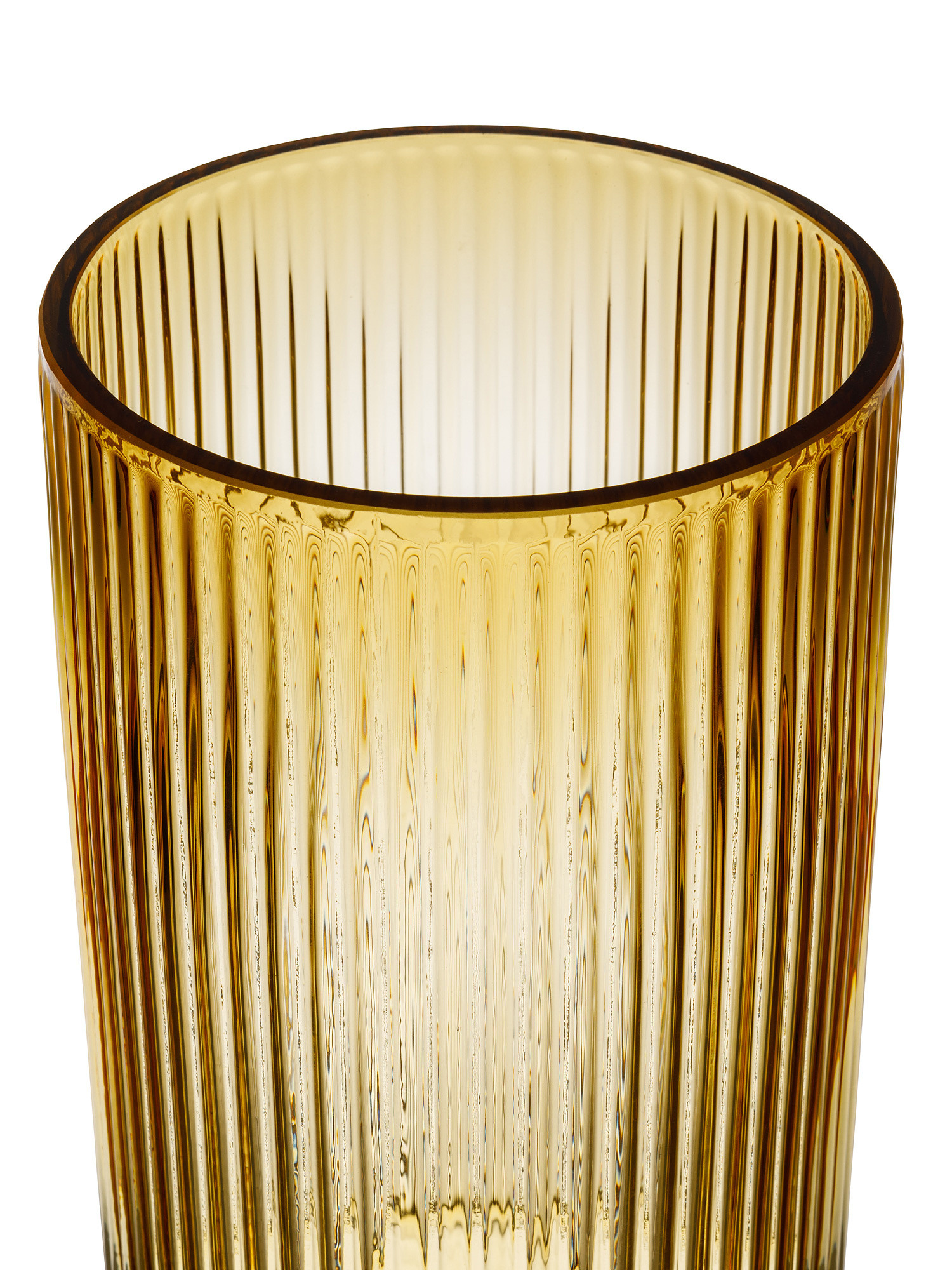Colored paste glass vase, Yellow, large image number 1