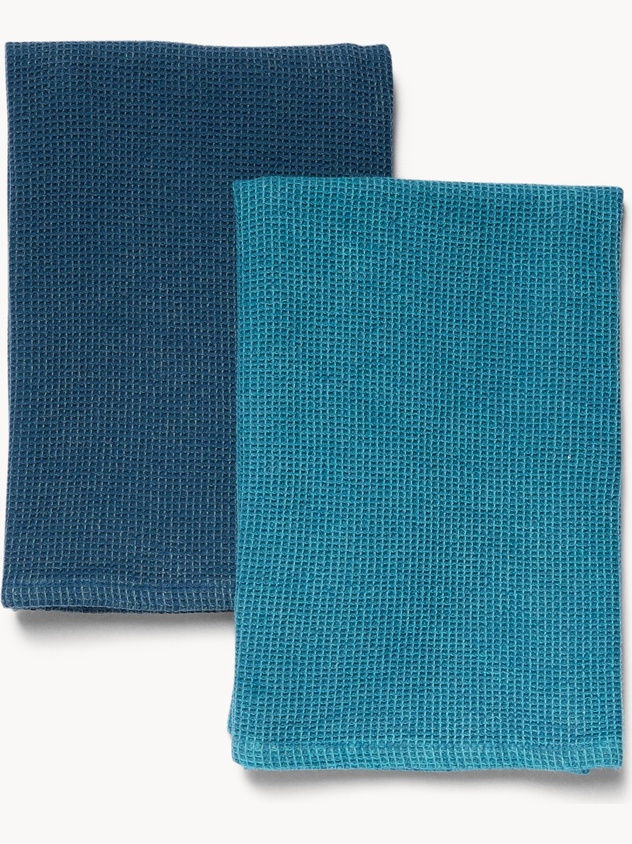 Set of 2 waffle weave tea towels