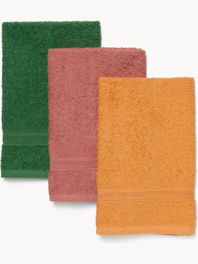 Set di 3 strofinaci in spugna di puro cotone - Prezzo di lancio