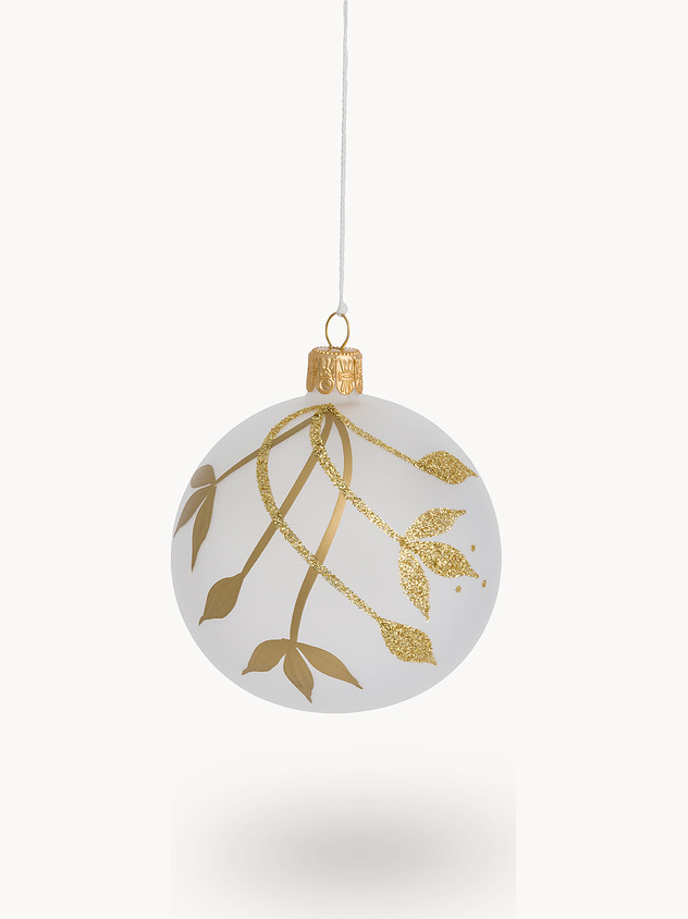 Pallina in vetro soffiato a bocca da artigiani europei