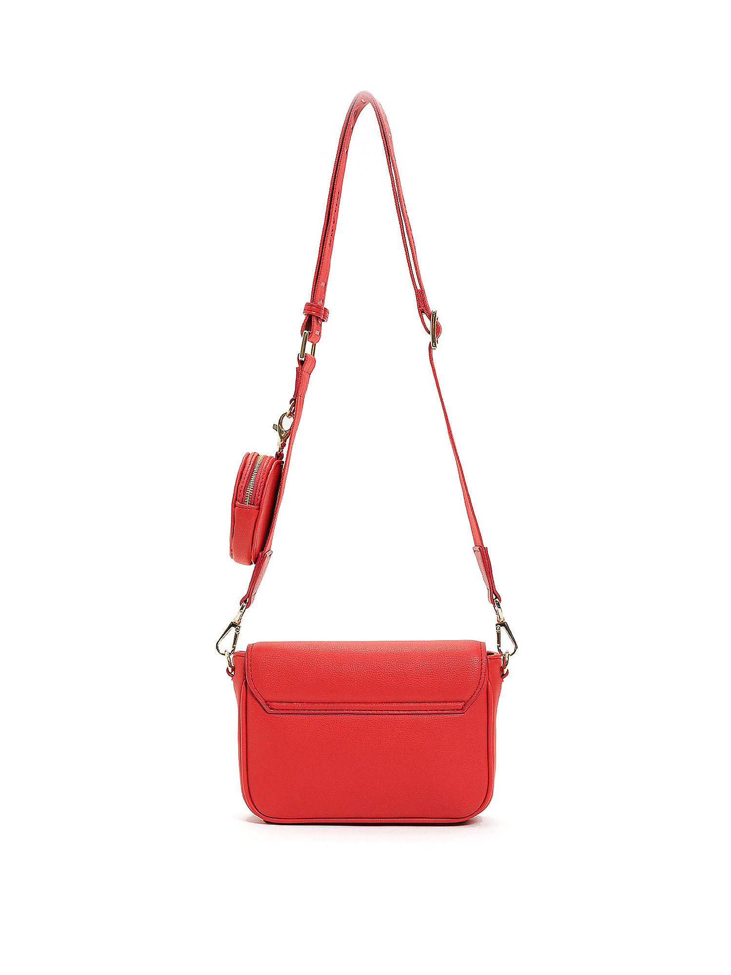 Mini bag a tracolla con portamonete, Rosso, large image number 1